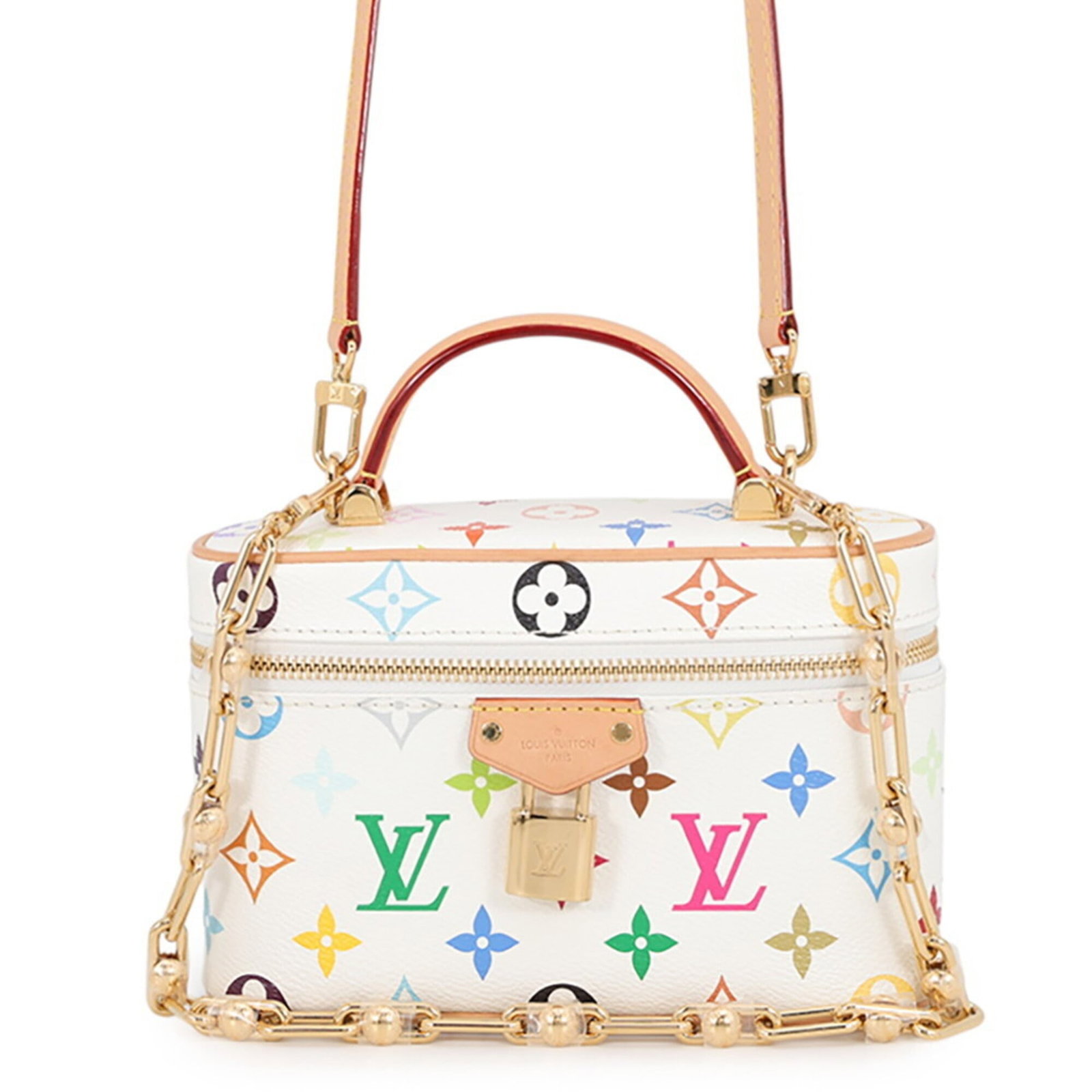 Vuitton Louis Monogram Handbag Pouch Multicolore: Vuitton Louis Monogram Handbag Pouch Multicolore The Louis Vuitton Louis Monogram Handbag Pouch Multicolore is a vibrant, multicolored pouch featuring the iconic monogram pattern. Made from high-quali