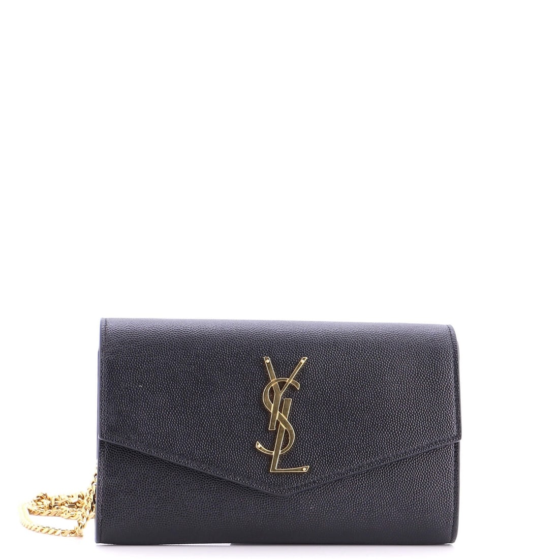 Uptown Chain Wallet Leather Saint: Uptown Chain Wallet Leather Saint The Uptown Chain Wallet Leather Saint boasts a sleek, black exterior with a classic cross body design, featuring a 5" handle drop and adjustable 20" strap drop. Made