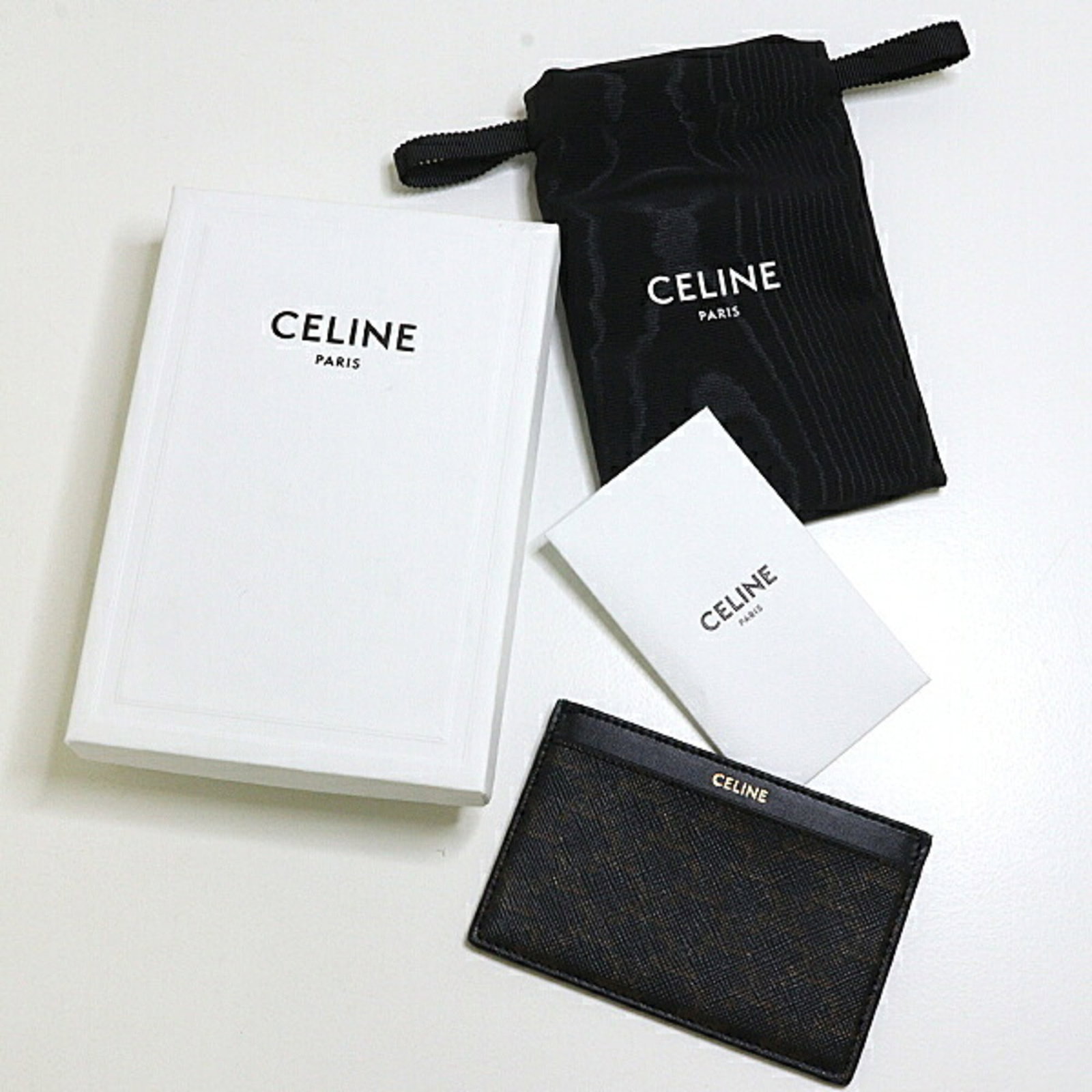 Canvas Leather Celine Card Case - 2