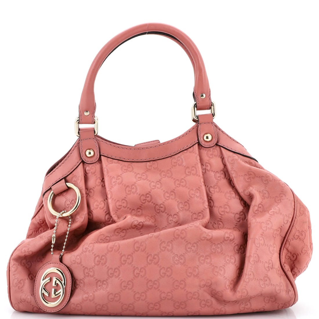 Gucci Sukey Tote Guccissima Leather Medium: Gucci Sukey Tote Guccissima Leather Medium Pink Gucci Sukey Tote Guccissima Leather Medium features a medium size with a 6" handle drop, 11" height, 13.5" width, and 4" depth. The exterior is made of