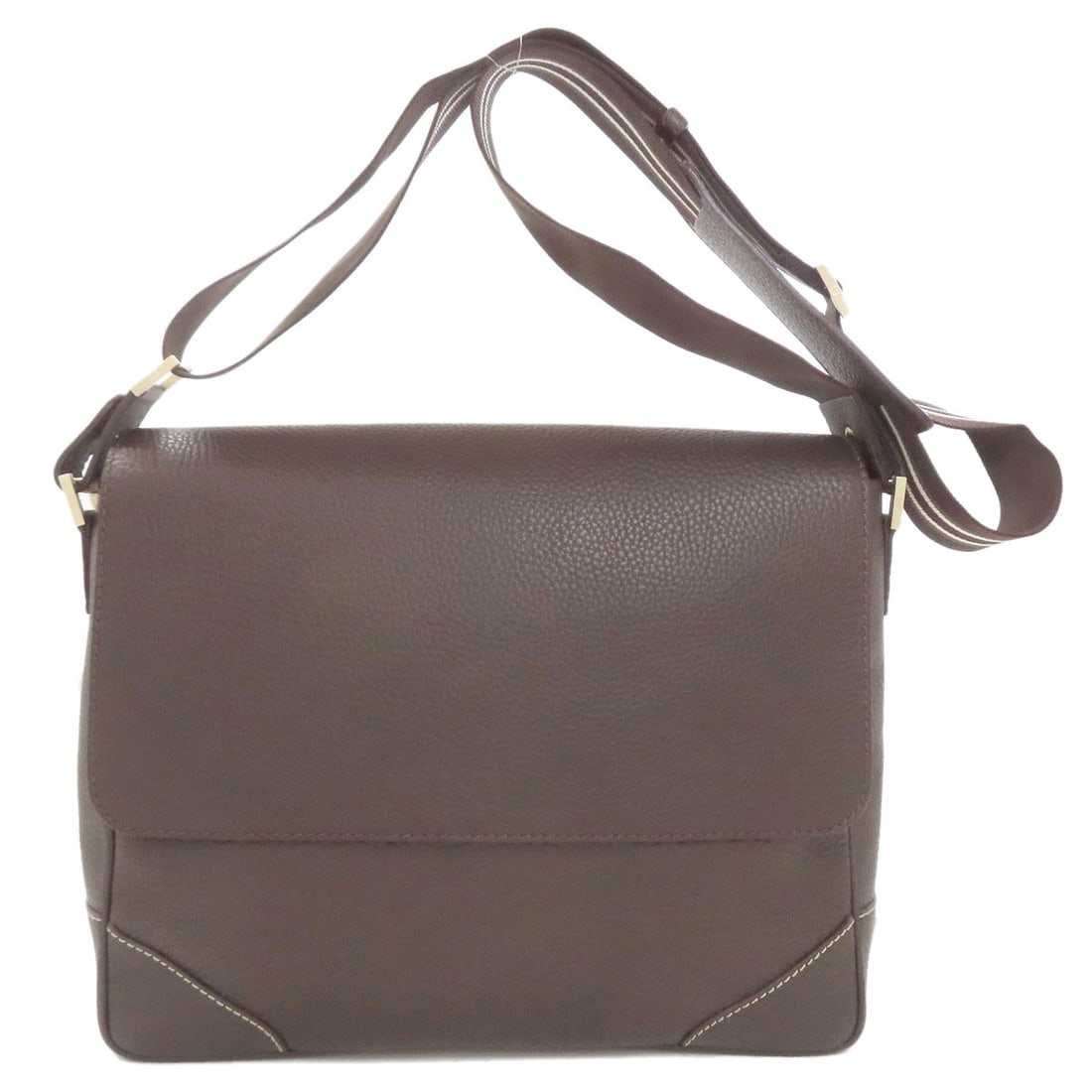 Shoulder Bag Leather Logo Dunhill: Shoulder Bag Leather Logo Dunhill This Dunhill shoulder bag is crafted from high-quality leather, featuring a classic brown exterior with a timeless logo. The bag's understated design makes it a