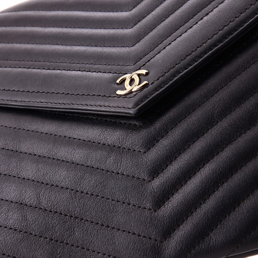 Chanel Statement Pouch Chevron Caviar Large - 6