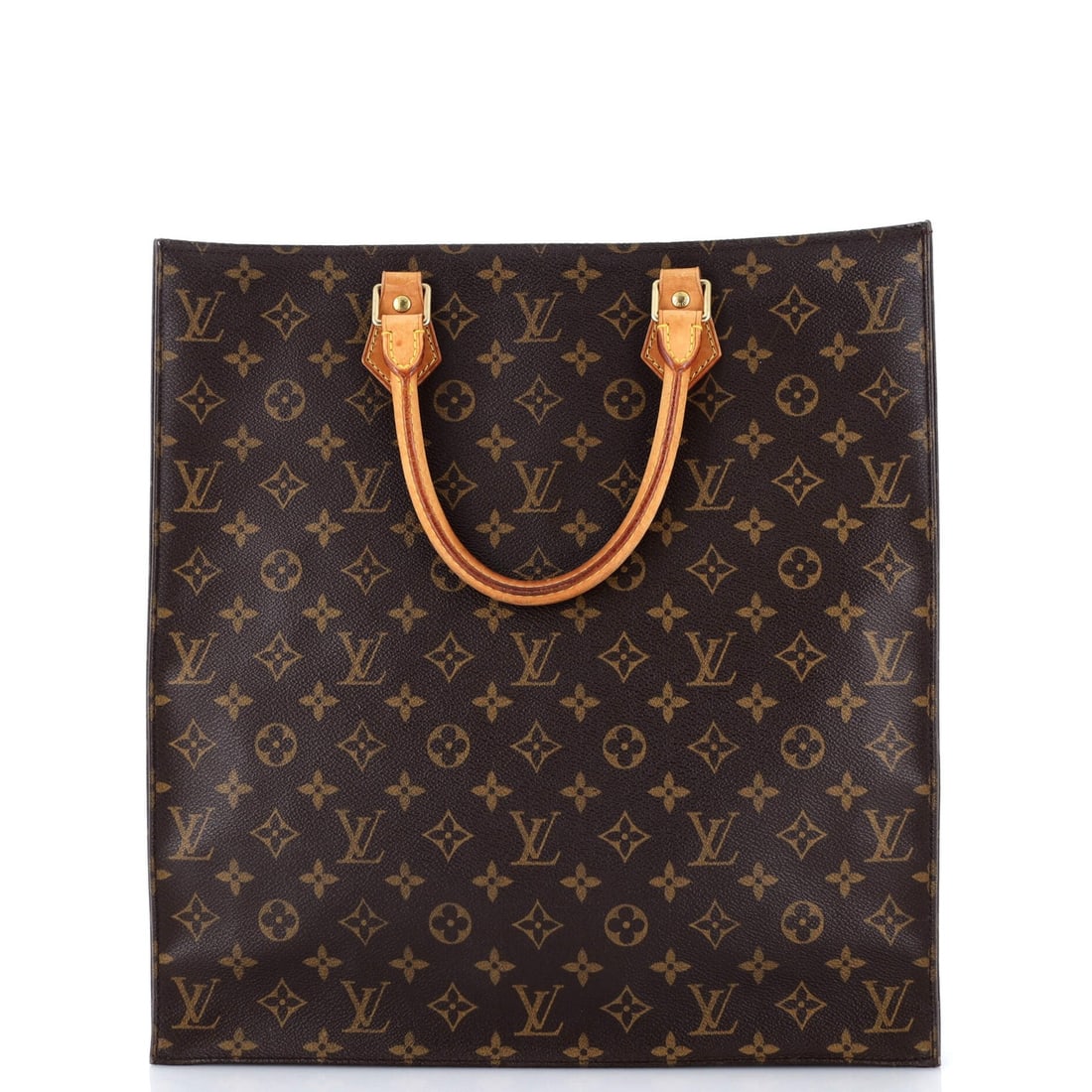 Monogram Canvas Vintage Bag Plat Sac Louis Vuitton: Monogram Canvas Vintage Bag Plat Sac Louis Vuitton Vintage Louis Vuitton Sac Plat Bag in brown canvas exterior, featuring a classic monogram pattern. The bag boasts a neutral leather interior and gold