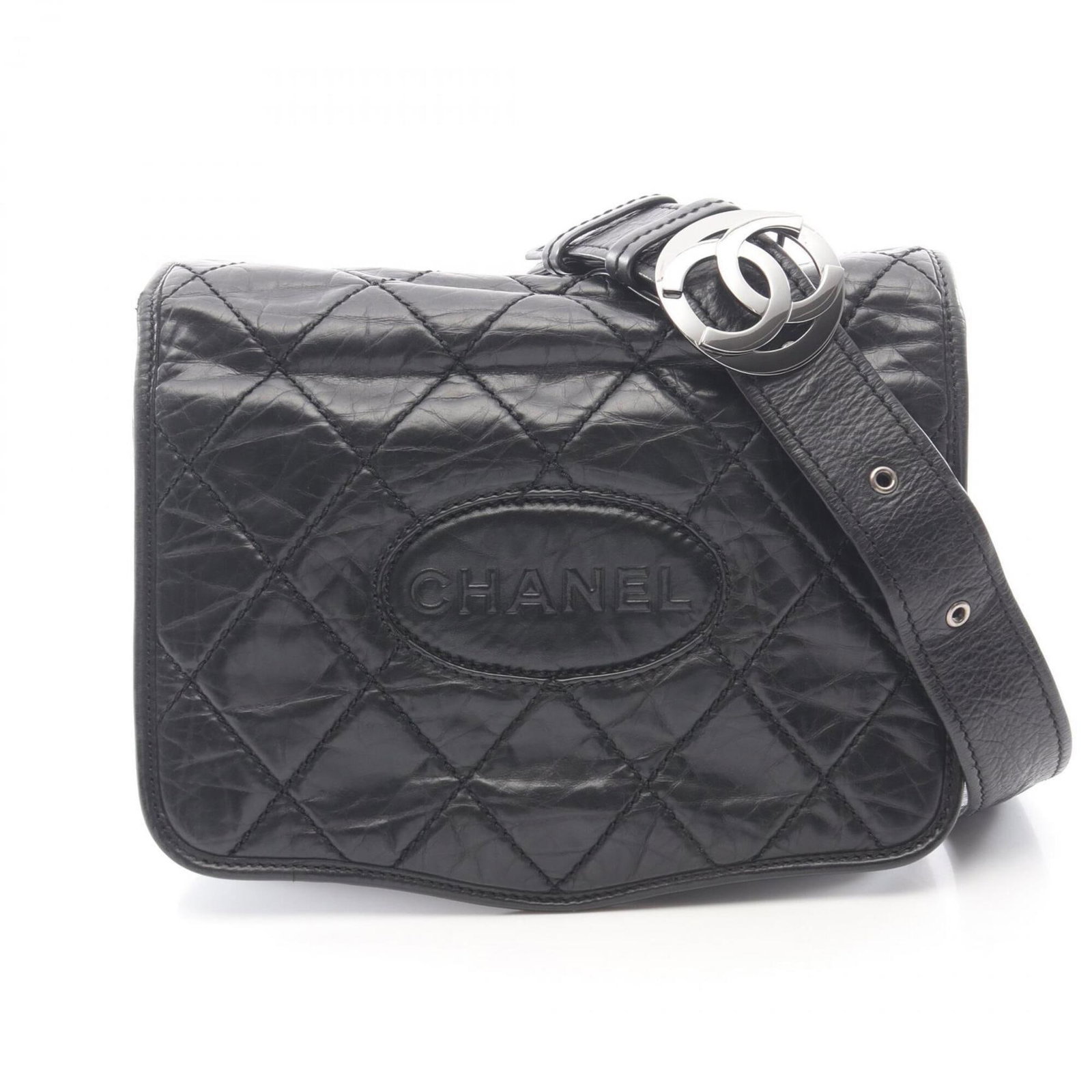 Shoulder Bag Leather Handbag Chanel: Shoulder Bag Leather Handbag Chanel Black Calfskin Leather Shoulder Bag from Chanel. Made from high-quality leather, this shoulder bag features a classic design with clean lines and a timeless look.