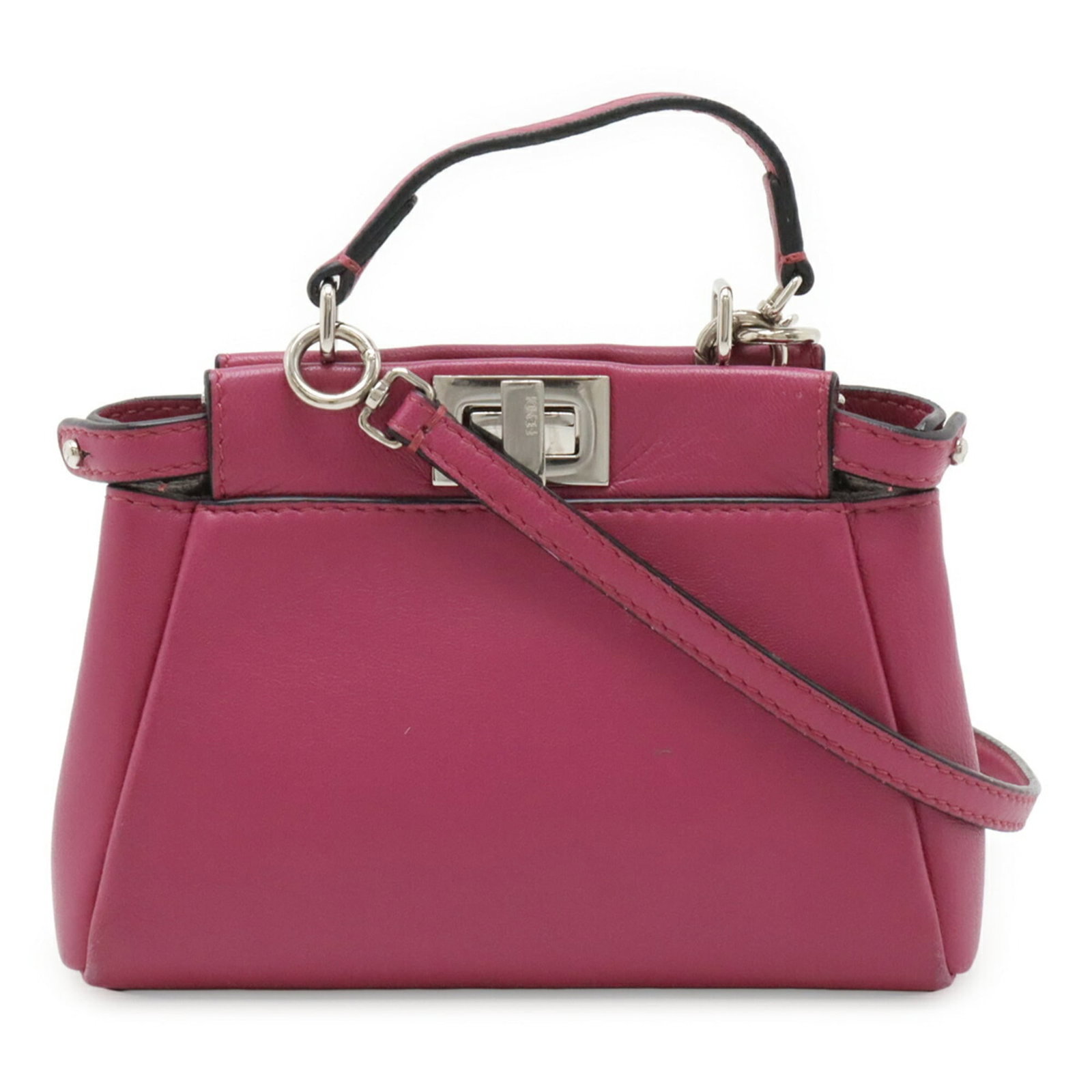 Shoulder Bag Leather Fendi Handbag: Shoulder Bag Leather Fendi Handbag Item Specifics: Brand: Fendi Country of Origin: Italy Type: Handbag, Shoulder bag Material: Leather Color: Purple Gender: Women Size (HxWxD): 11cm x 15cm x 5cm /