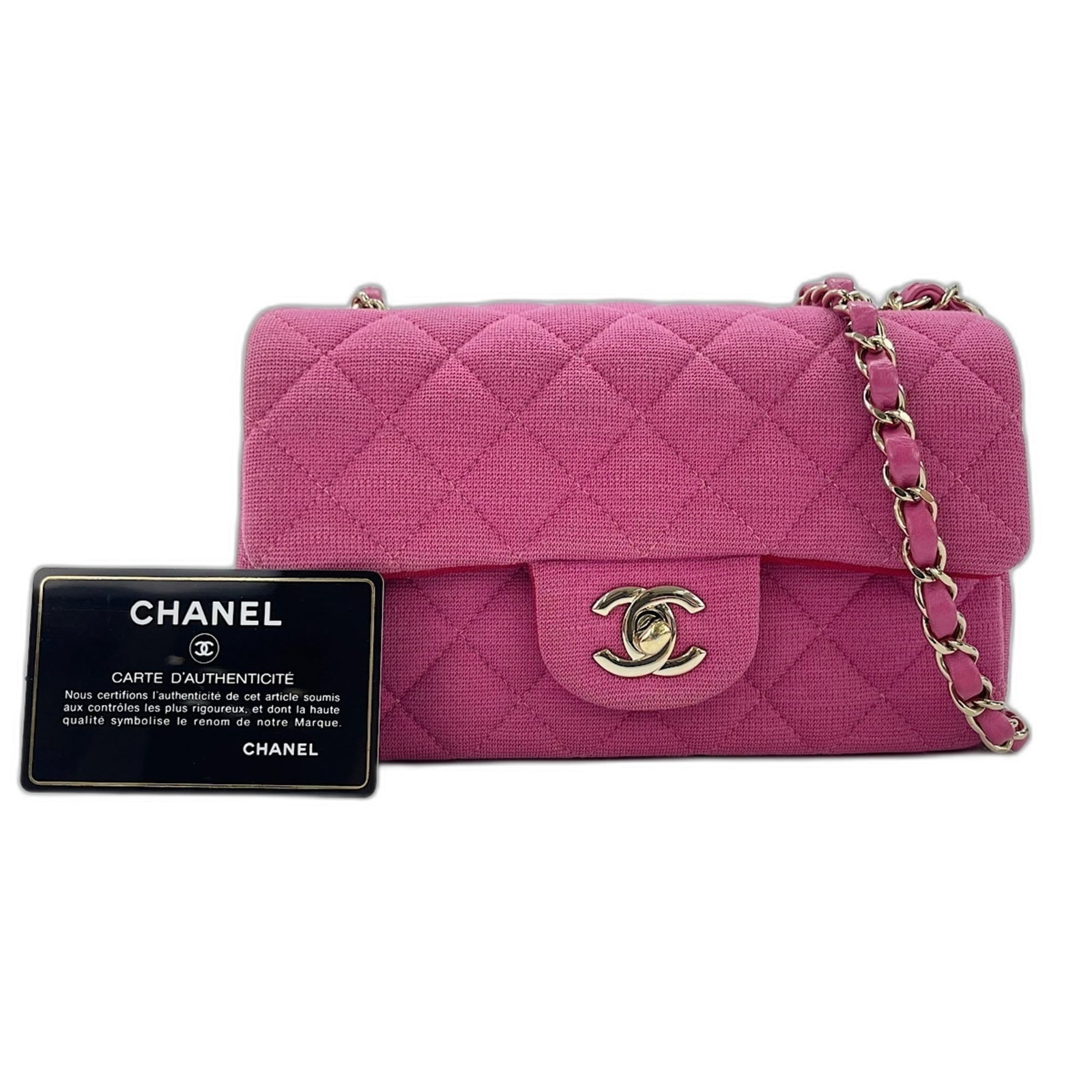 Shoulder Bag by Chanel: Shoulder Bag by Chanel Pink Matelasse Shoulder Bag by Chanel, measuring 12cm x 20cm x 6.5cm, features a 120cm strap length. This stylish shoulder bag is crafted in a signature Chanel pink color. With
