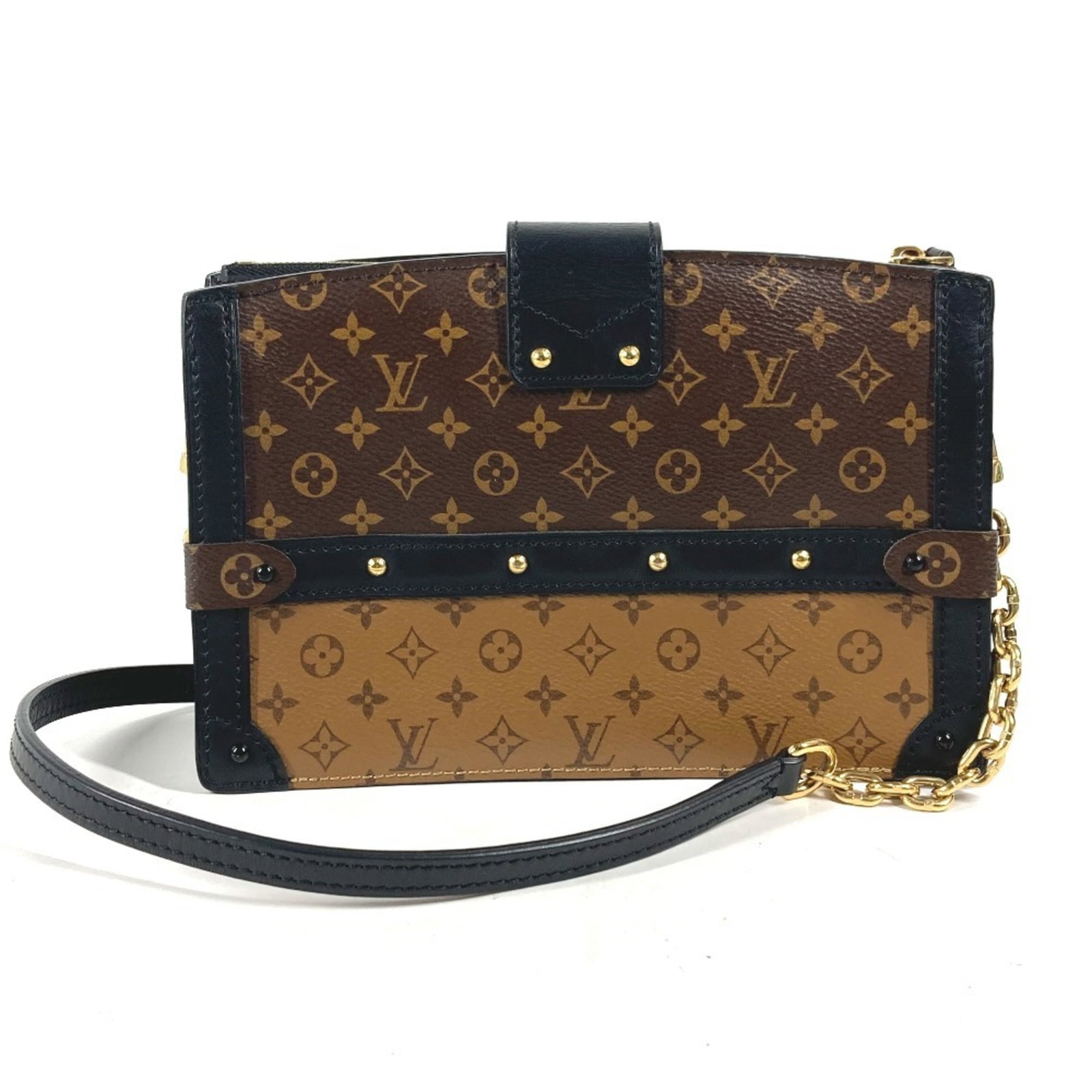 Vuitton Monogram Pochette Bag Reverse Louis Clutch: Vuitton Monogram Pochette Bag Reverse Louis Clutch The Vuitton Monogram Pochette Bag Reverse Louis Clutch is a stylish and elegant shoulder bag with a unique reverse Louis Clutch design. Made from