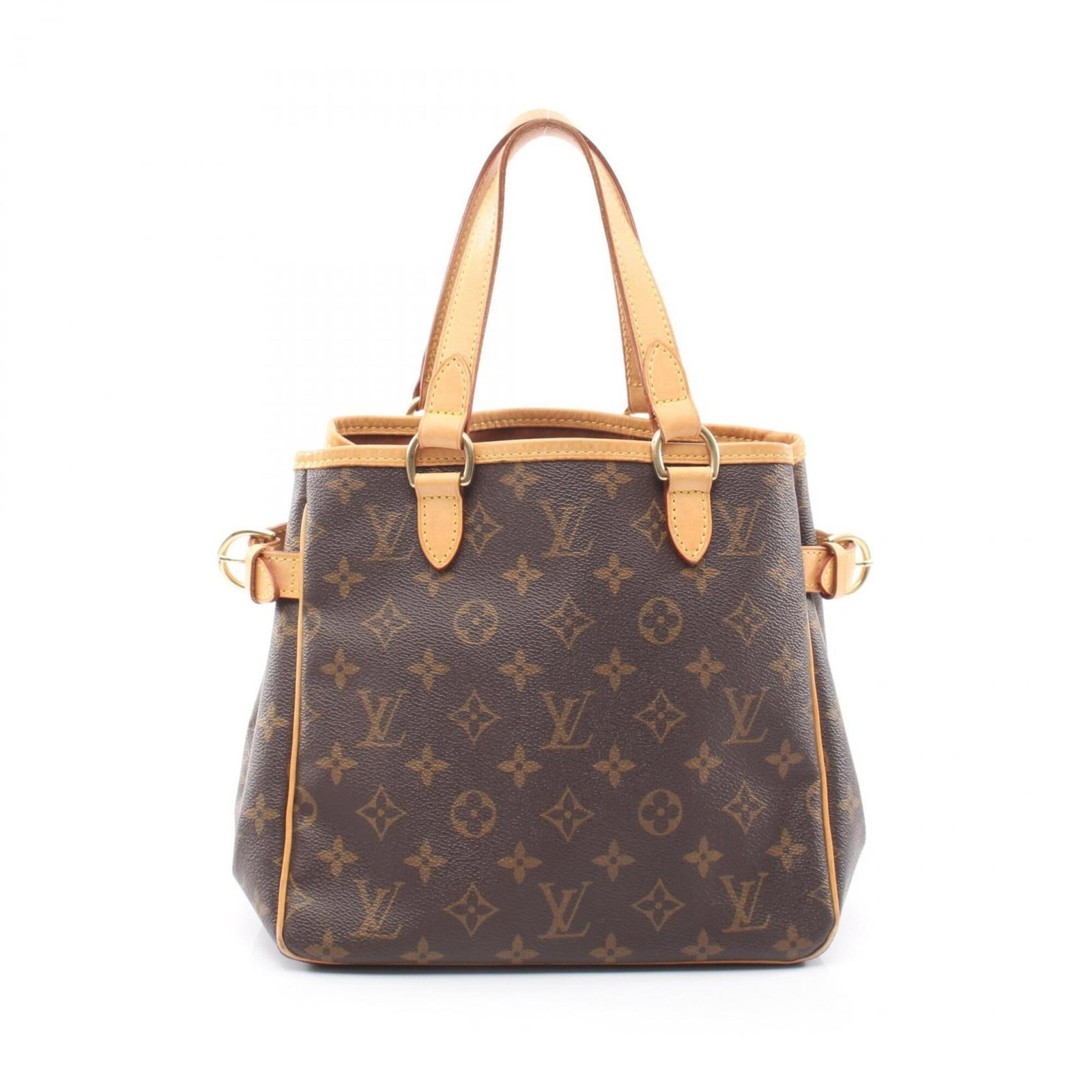 Handbag Coated Canvas Leather Louis Vuitton: Handbag Coated Canvas Leather Louis Vuitton Coated canvas and leather make up this Louis Vuitton handbag, available in a classic brown monogram pattern. Measuring 22cm x 24cm x 15cm, it features a