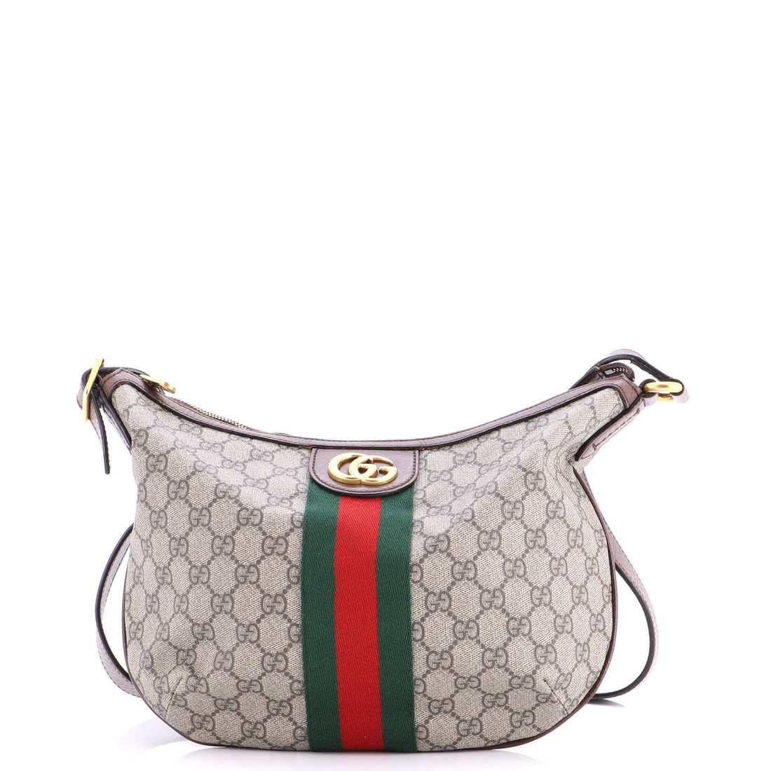 Small Half Moon Gucci Ophidia Coated Canvas Hobo GG: Small Half Moon Gucci Ophidia Coated Canvas Hobo GG Small Half Moon Gucci Ophidia Coated Canvas Hobo GG in Brown. This Gucci Ophidia Coated Canvas Hobo GG features a classic cross body design with a s