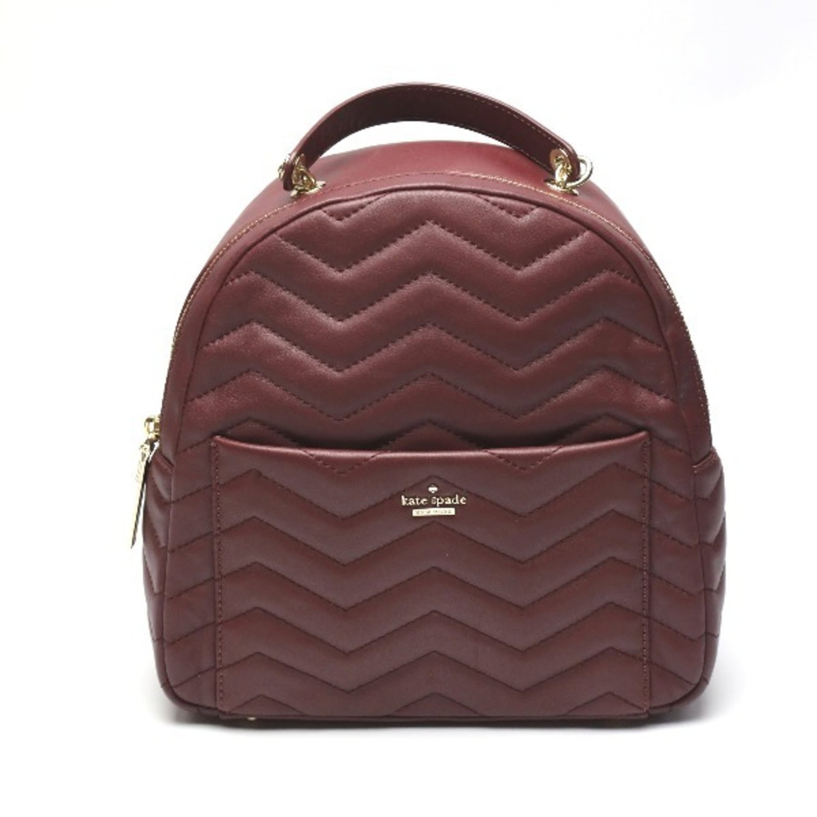Backpack Spade Kate: Backpack Spade Kate Bordeaux backpack with a classic design, featuring a 25cm x 26cm x 9cm size and a dust bag for added protection. The Kate Spade brand is known for its stylish and functional