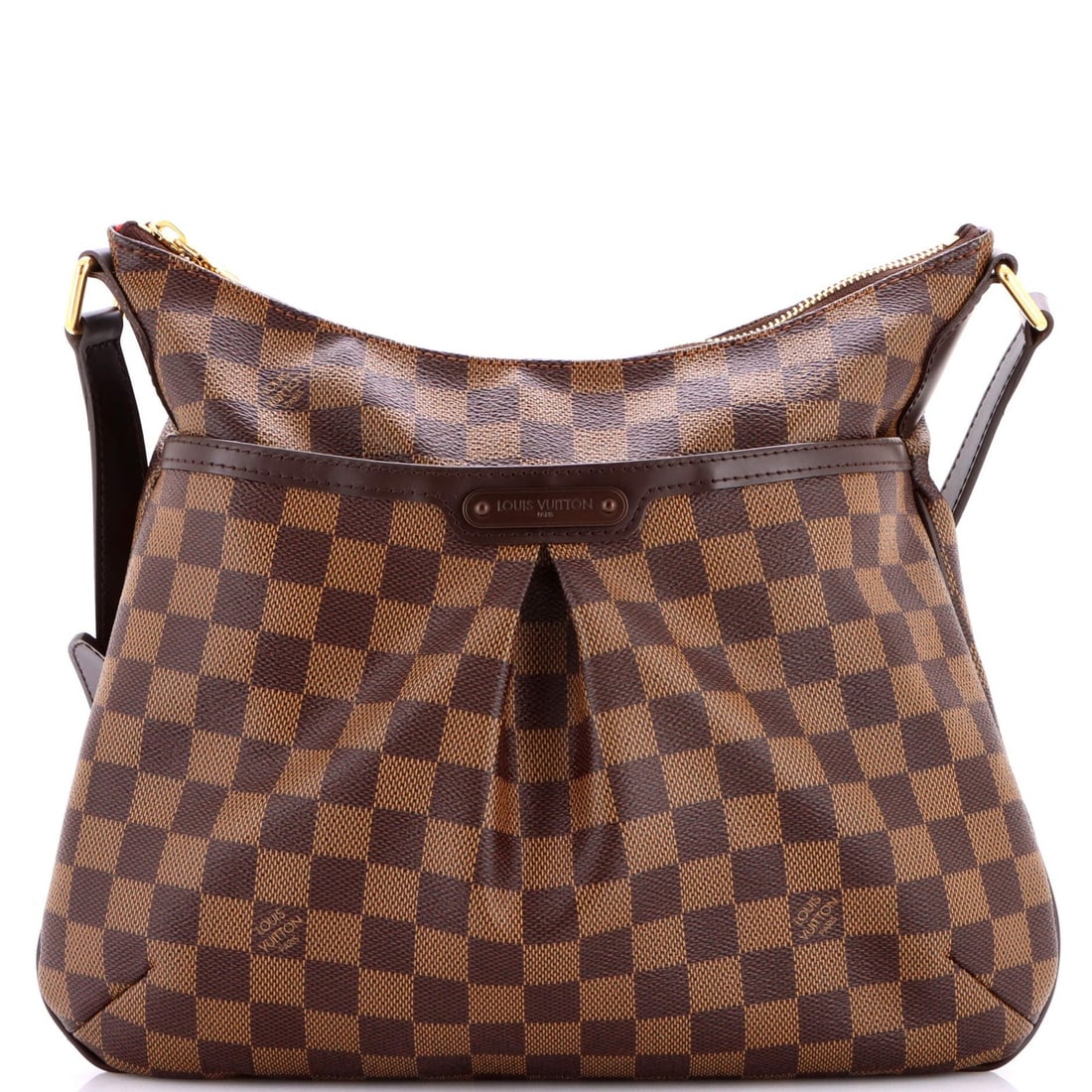 Handbag Damier Bloomsbury Louis Vuitton: Handbag Damier Bloomsbury Louis Vuitton Brown canvas coated Louis Vuitton Damier Bloomsbury cross body bag with scuffs, edge wear, and minor creases on exterior. The bag features a sturdy gold and