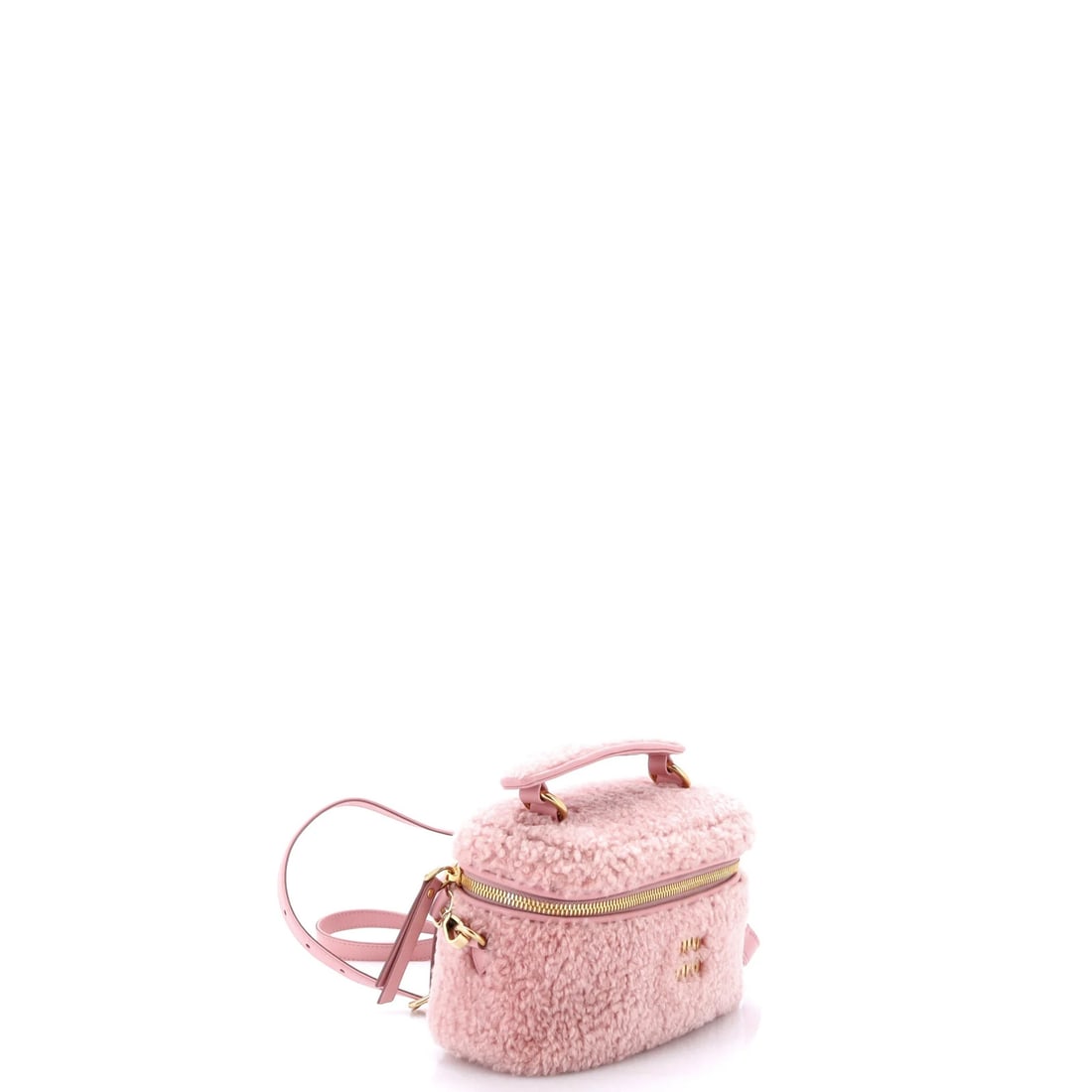 Miu Shearling Top Handle Case Vanity - 2