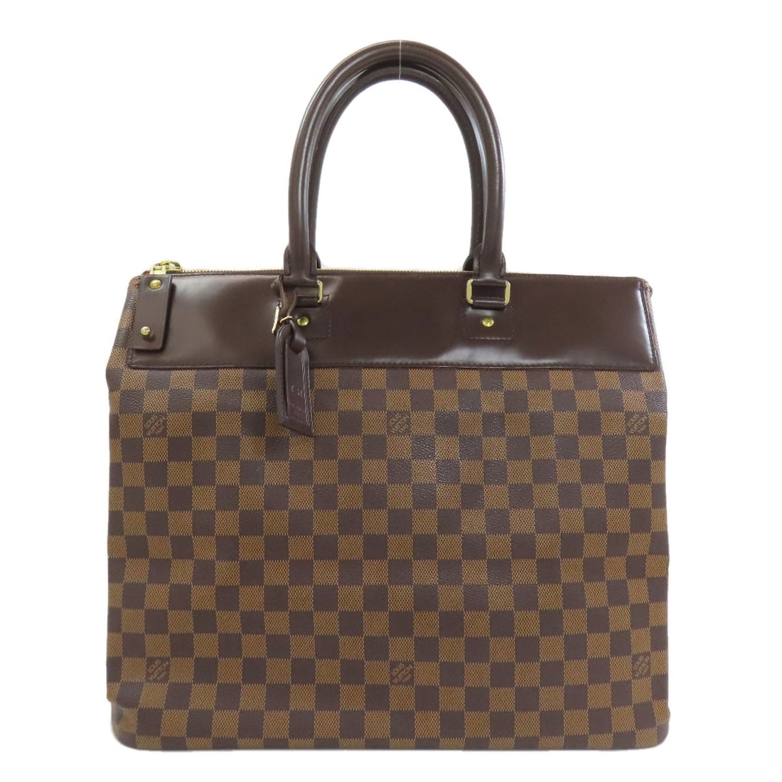 Louis Vuitton N41165 Greenwich Pm Tote Bag Damier Canvas: Louis Vuitton N41165 Greenwich Pm Tote Bag Damier Canvas Brown Damier canvas tote bag from LOUIS VUITTON, featuring the iconic N41165 Greenwich Pm style. This classic tote bag boasts the signature LV