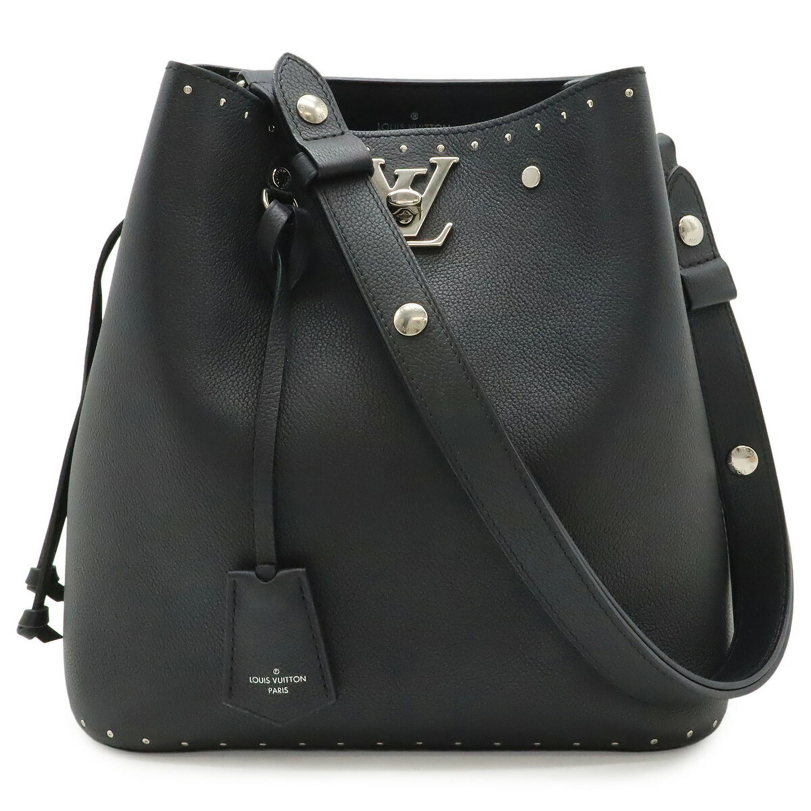 Shoulder Bag Leather Louis Vuitton: Shoulder Bag Leather Louis Vuitton The luxurious black leather shoulder bag from Louis Vuitton features a sleek design with a 105cm adjustable strap, perfect for everyday use. Made from high-quality