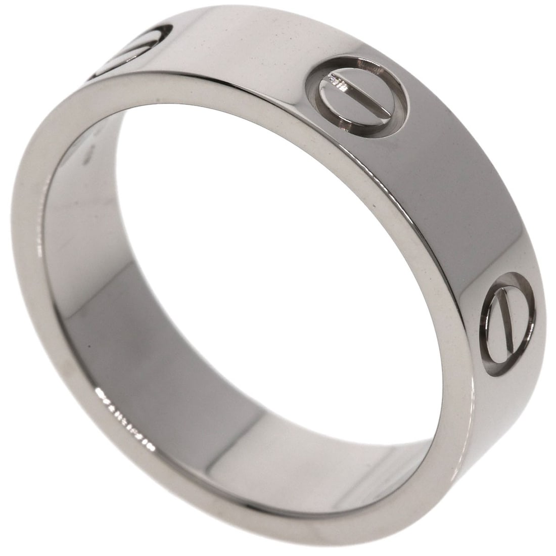 Cartier Love Ring K18 White Gold #56: Cartier Love Ring K18 White Gold #56 Cartier Love Ring K18 White Gold #56 is a sleek and sophisticated ring featuring K18 white gold construction. This piece boasts a silver metal exterior and a ring