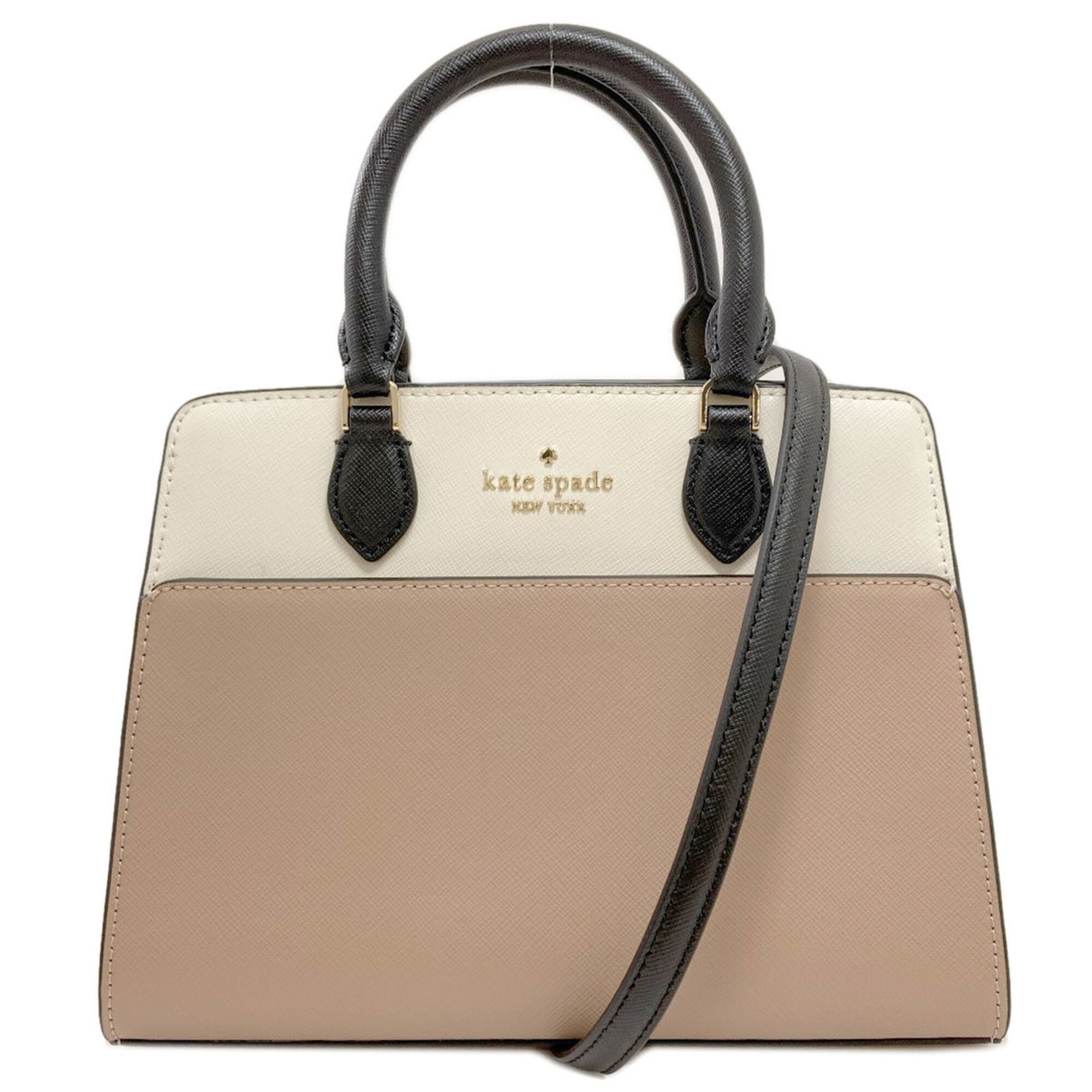 Kate Spade Handbag PVC: Kate Spade Handbag PVC Pink Beige Kate Spade PVC Handbag with Zipper Closure. This 18cm x 24cm x 11cm handbag features a PVC material, pink beige color, and a zipper closure. With a 22cm handle and