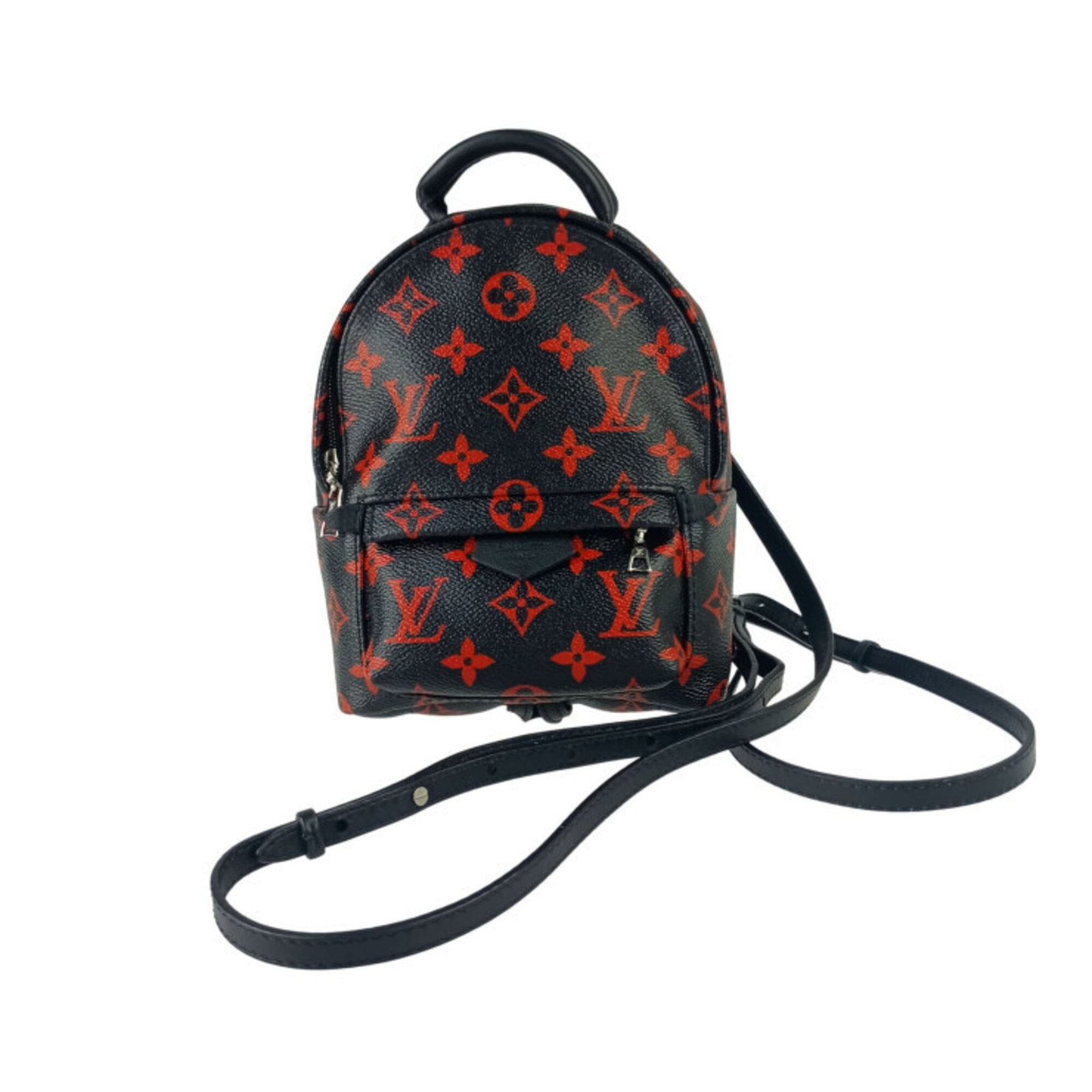 Louis Vuitton Backpack: Louis Vuitton Backpack Black and Red Louis Vuitton Backpack, 22cm x 15.5cm x 8.5cm, featuring RFID protection on the body. This stylish backpack is a classic everyday design from the renowned French