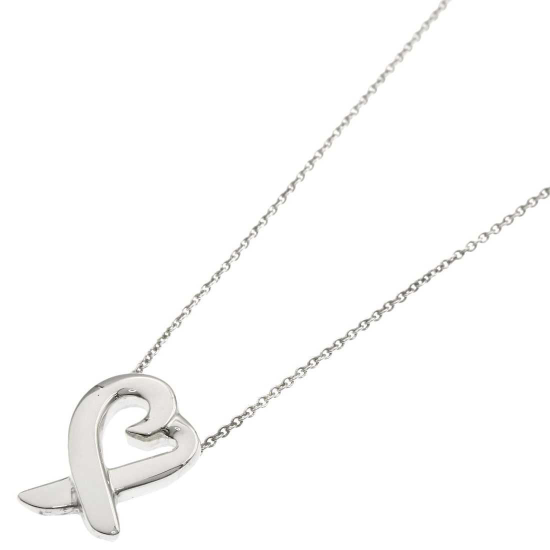 Loving Heart Necklace Tiffany&Co. Silver: Loving Heart Necklace Tiffany&Co. Silver Silver Tiffany&Co. necklace with a 15.9inch length, featuring the brand's signature style, bears a Tiffany&Co. silver mark. This piece is made from