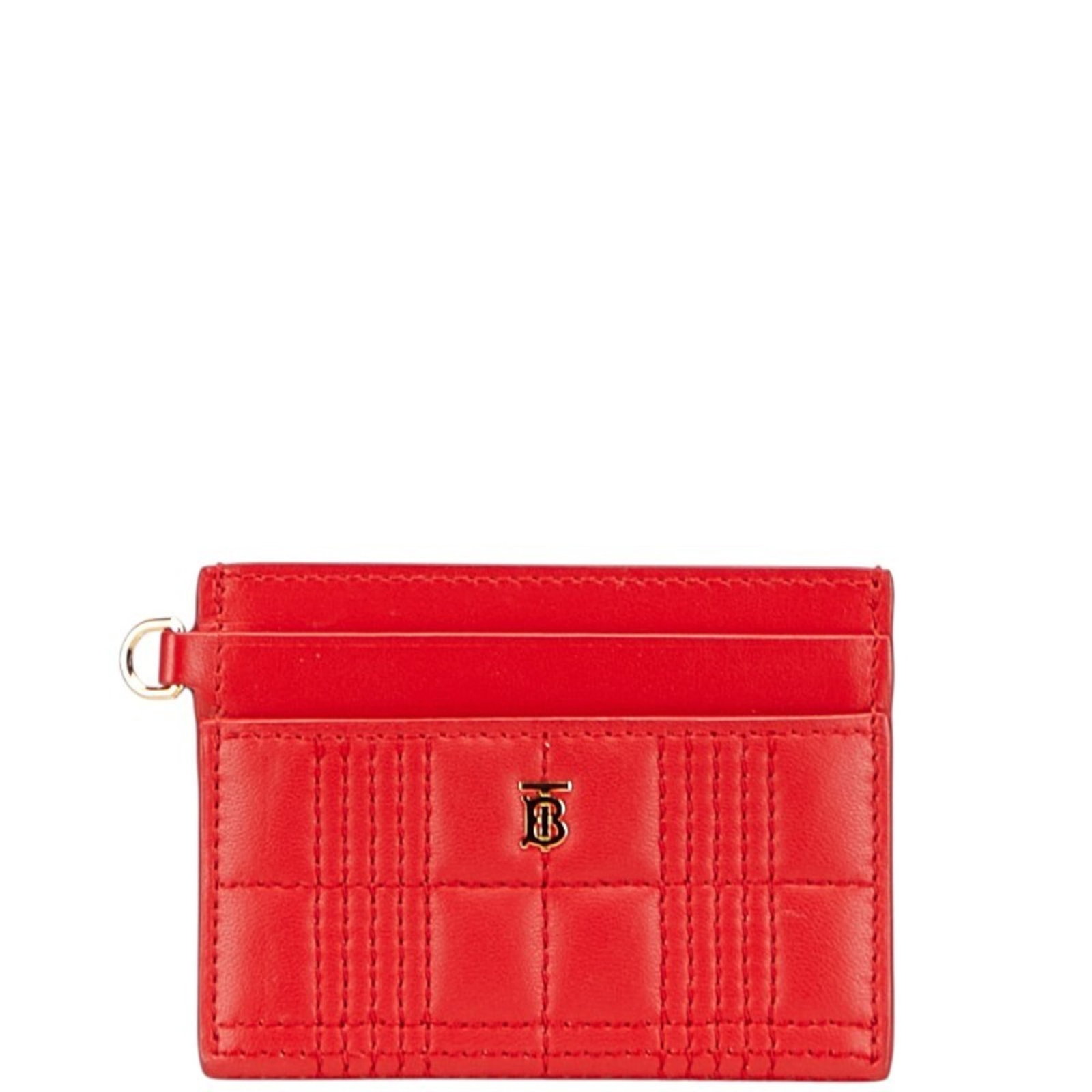 Business Card Leather Burberry Case: Business Card Leather Burberry Case The Burberry Business Card Leather Case is a stylish accessory made from high-quality leather, available in a bold red color. Measuring 7.5cm x 10cm x 5mm, it