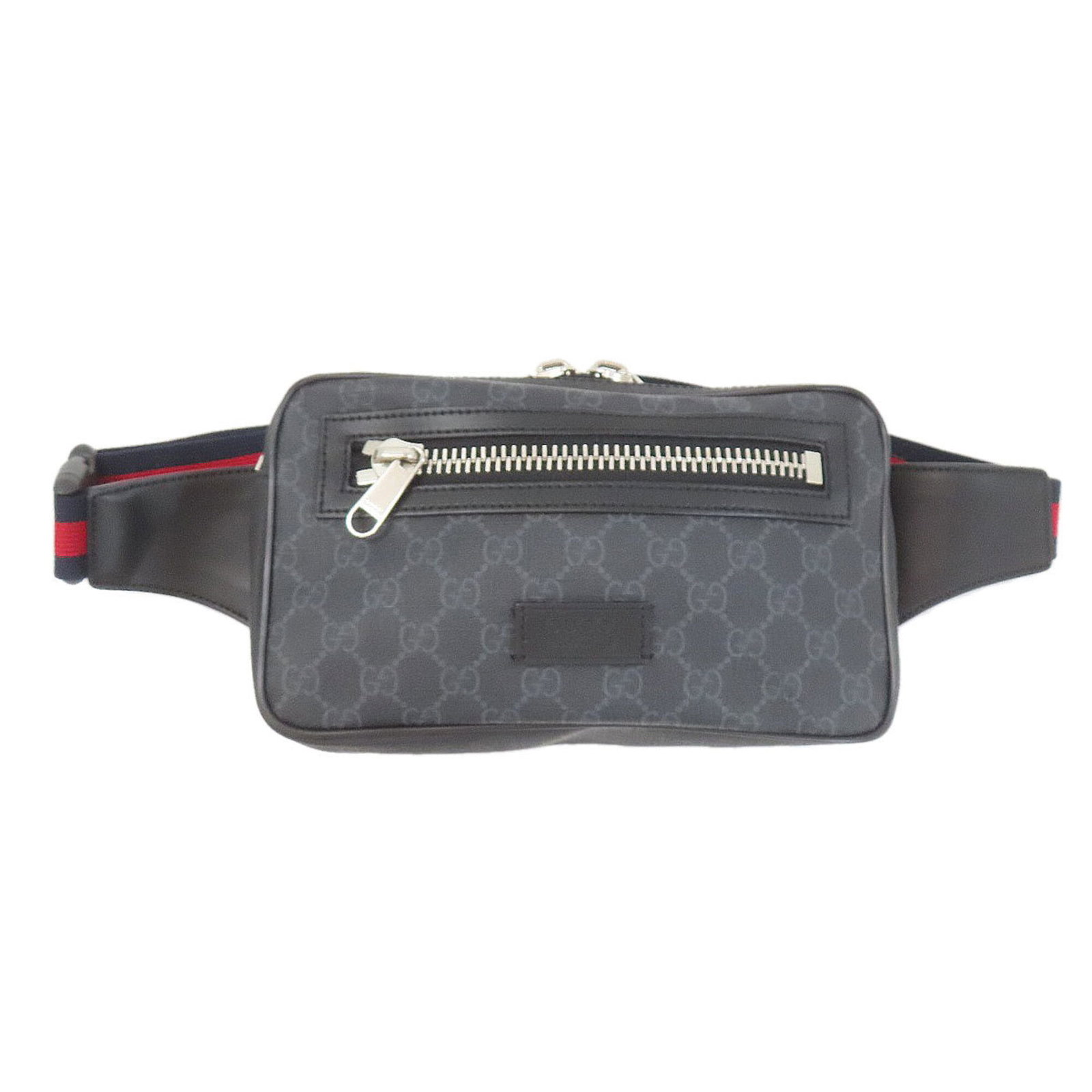 PVC Sling Bag Gucci: PVC Sling Bag Gucci Black PVC Gucci Sling Bag with a sleek design, measuring 15cm x 24cm x 5cm, features a durable PVC material and a striking black color. The bag's compact size makes it a