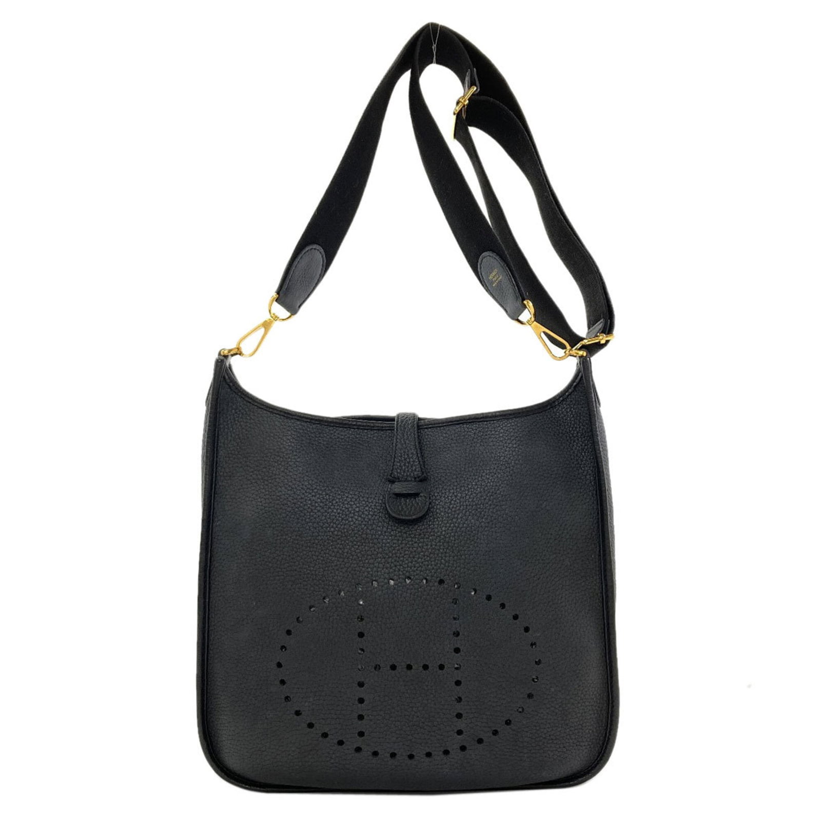 Hermes Shoulder Bag Taurillon Clemence Leather: Hermes Shoulder Bag Taurillon Clemence Leather The Hermes Taurillon Clemence Leather Shoulder Bag is a timeless piece of luxury, boasting a sleek black finish and exceptional craftsmanship. Its