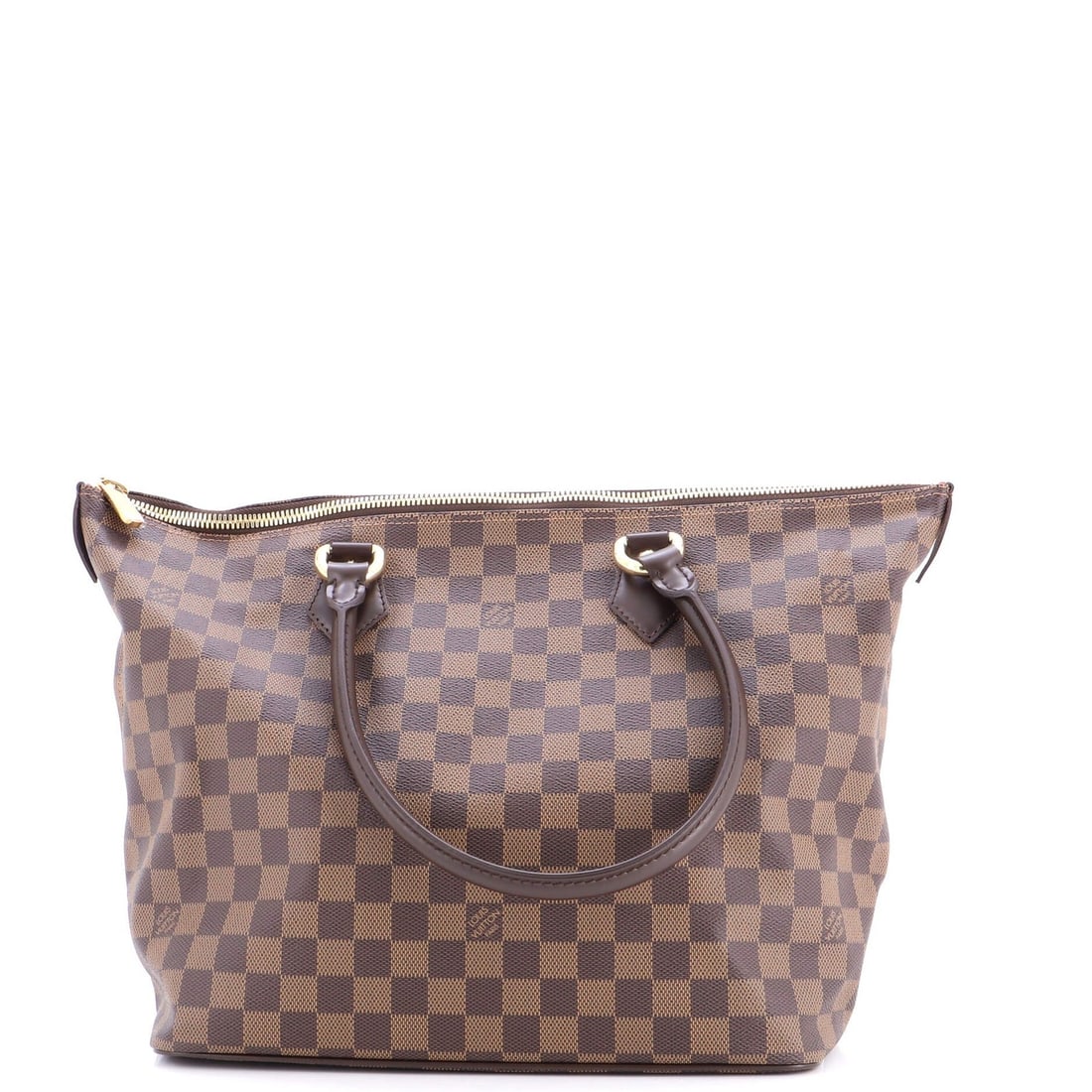 Damier Handbag Saleya Louis Vuitton: Damier Handbag Saleya Louis Vuitton Brown Damier MM Louis Vuitton Saleya Handbag with Canvas Coated Exterior and Microfiber Red Interior. This classic tote features a timeless design with minor