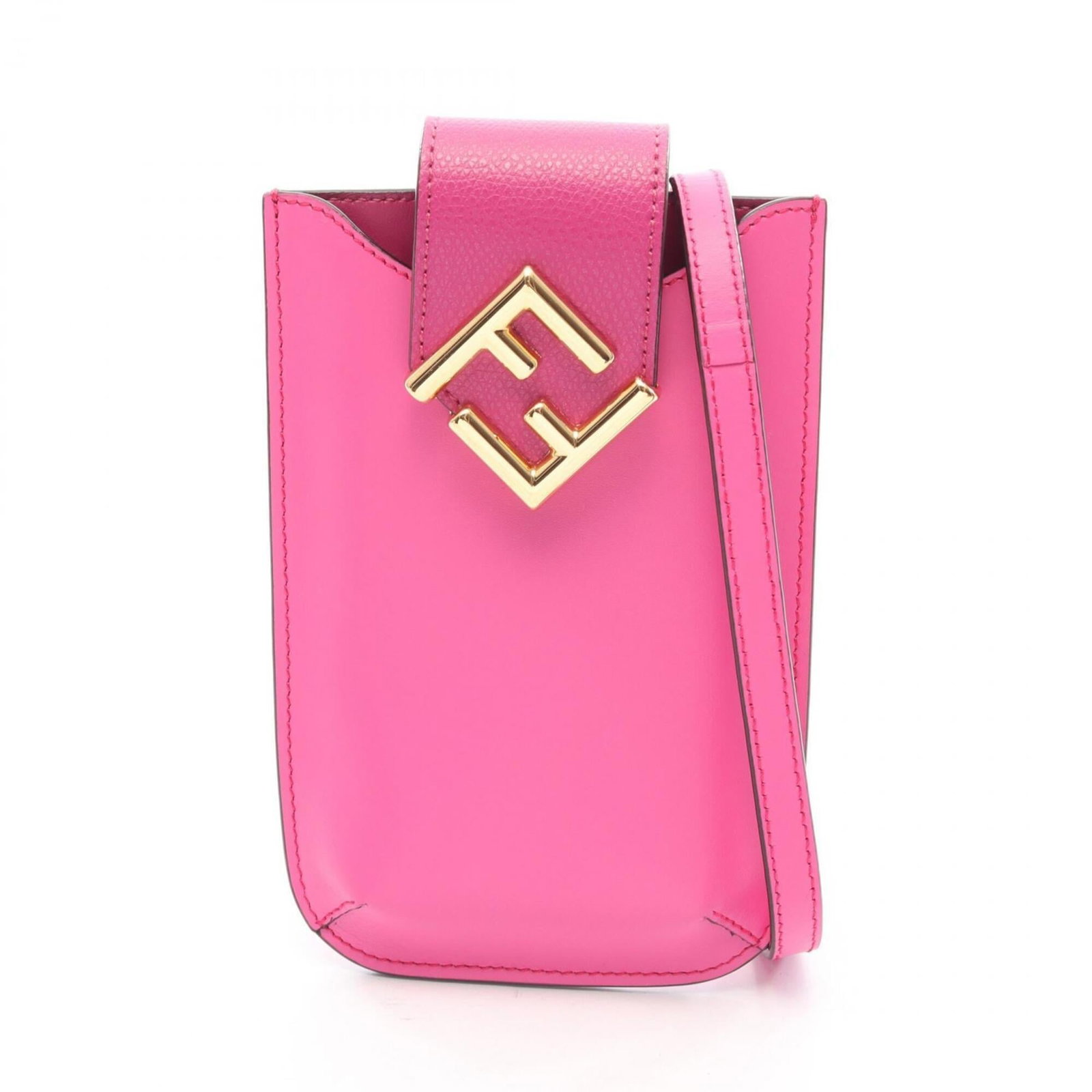 Pouch Leather Fendi Shoulder Bag: Pouch Leather Fendi Shoulder Bag Pink Fendi MPN 7AS188 Pouch Leather Shoulder Bag. Made from high-quality leather, this stylish shoulder bag features a sleek design and a compact size, perfect for