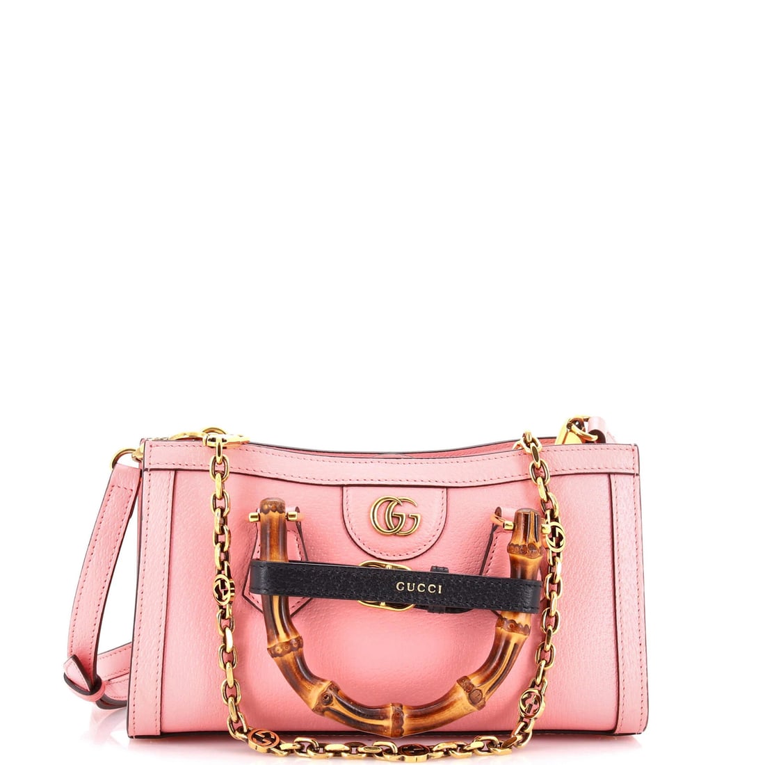 Gucci Diana NM Convertible Leather Small Bag: Gucci Diana NM Convertible Leather Small Bag Pink Gucci Diana NM Convertible Leather Small Bag for everyday carry, featuring a convertible design and gold hardware. Made from high-quality leather,