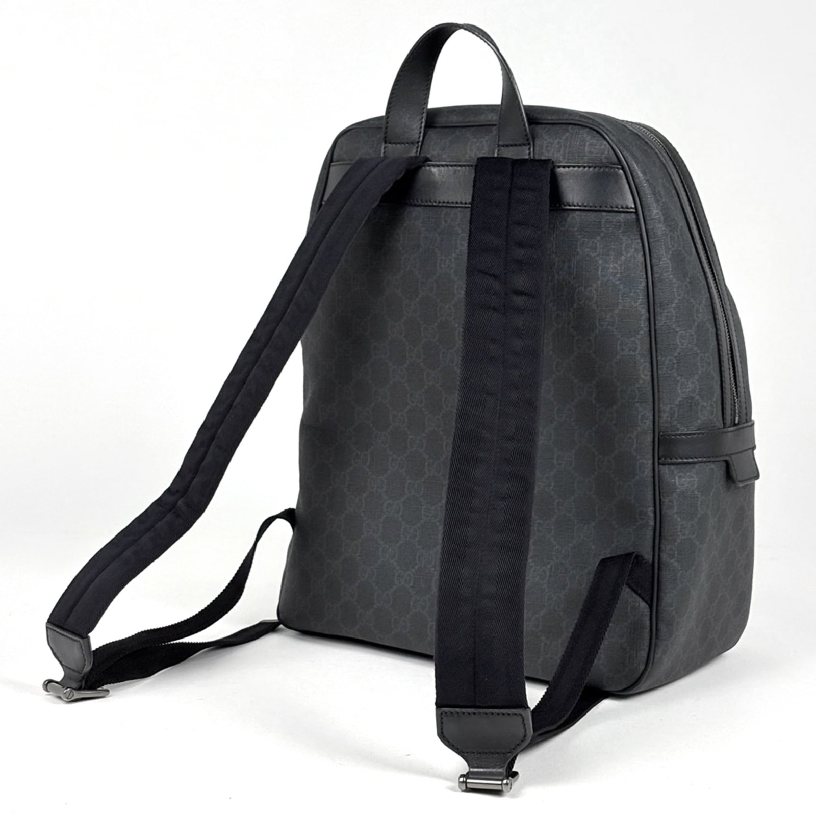 Gucci Canvas Leather Backpack - 2