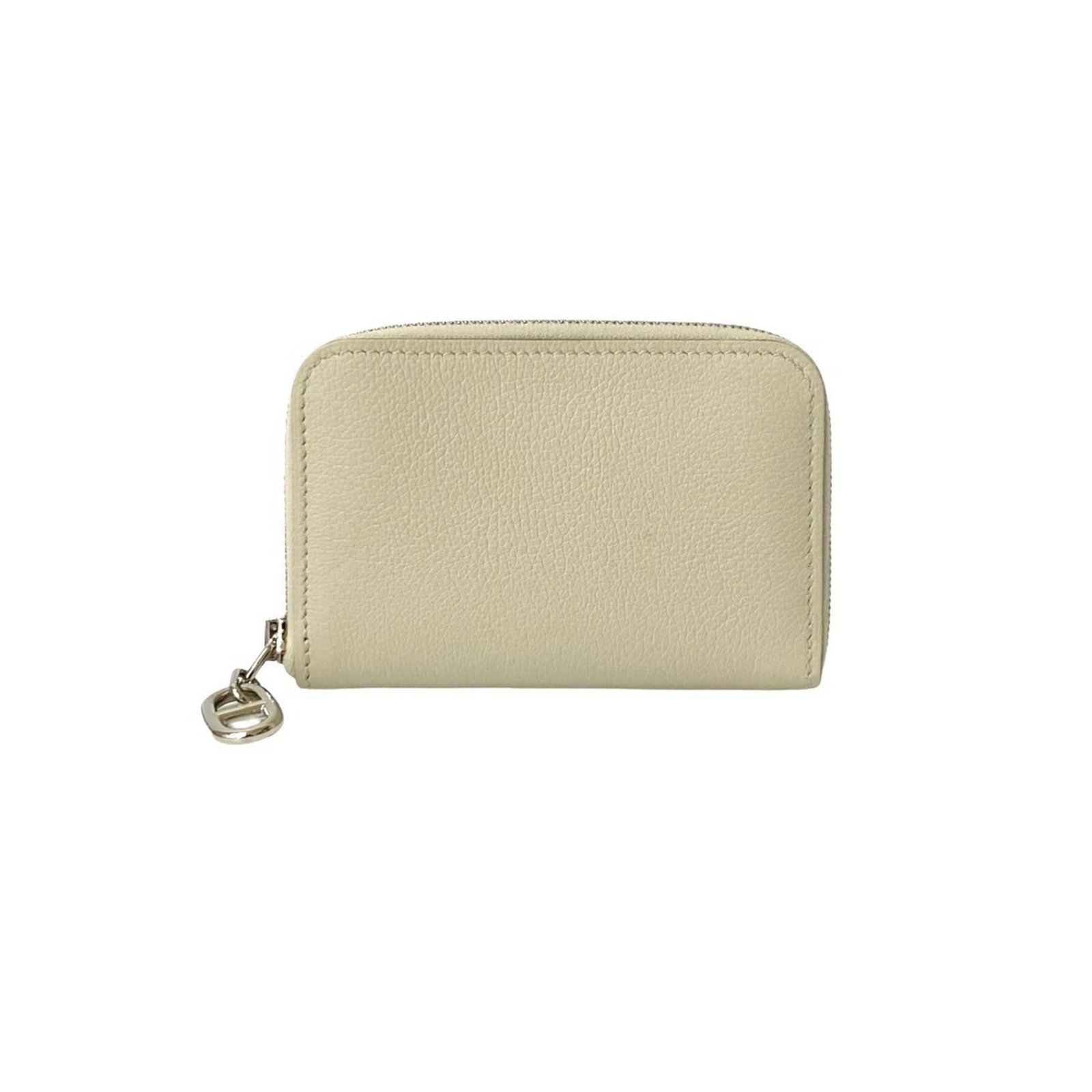Business Card Case by Hermes: Business Card Case by Hermes The Hermes Business Card Case is a sleek, off-white accessory featuring a white inner pocket and a coin purse/coin case. Measuring 7.5cm x 11cm x 1.5cm, it is compact and