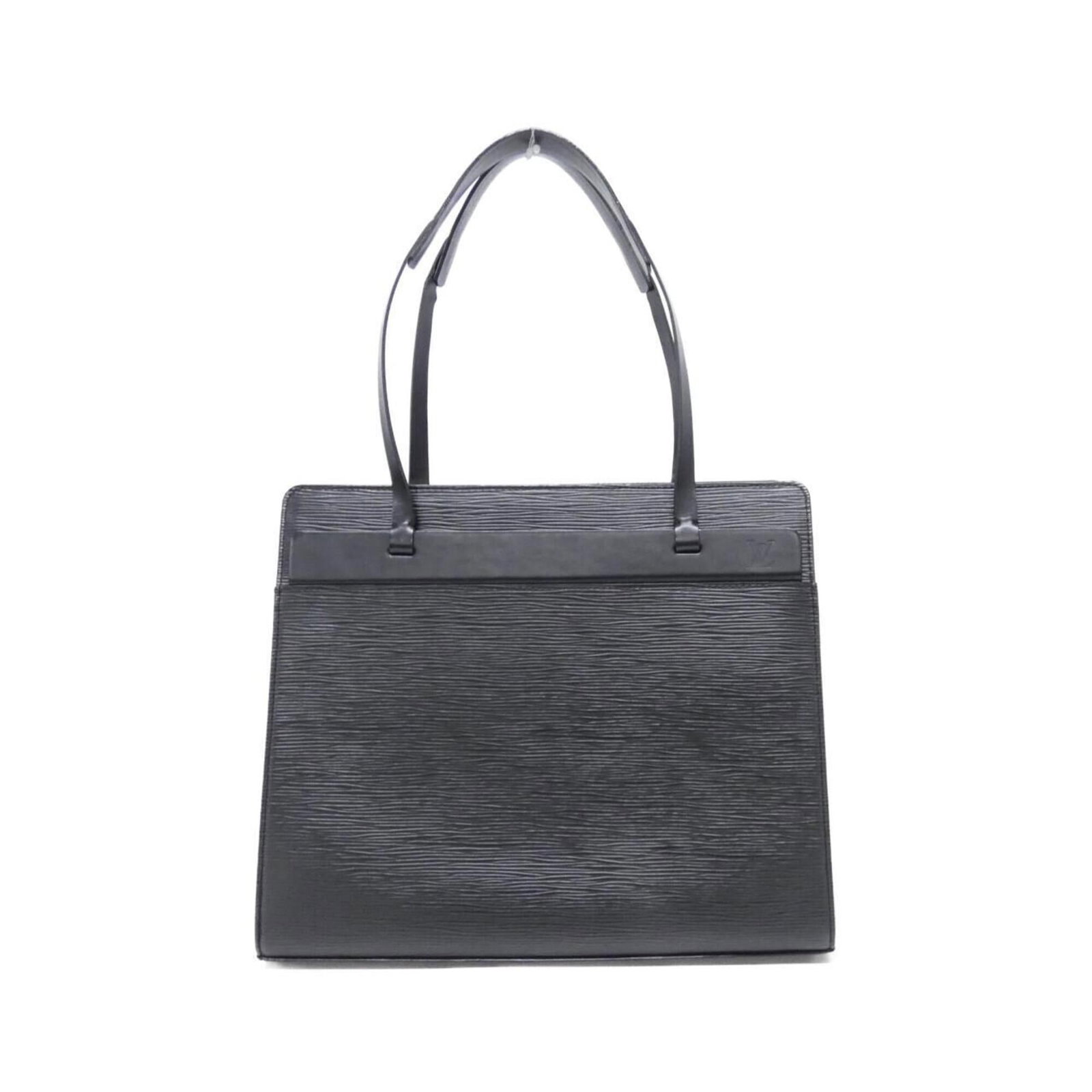 Shoulder Bag Leather Louis Vuitton: Shoulder Bag Leather Louis Vuitton Black leather Louis Vuitton shoulder bag with gold hardware, measuring 27cm x 31cm x 11cm. Made from high-quality calf leather, this classic design is a timeless