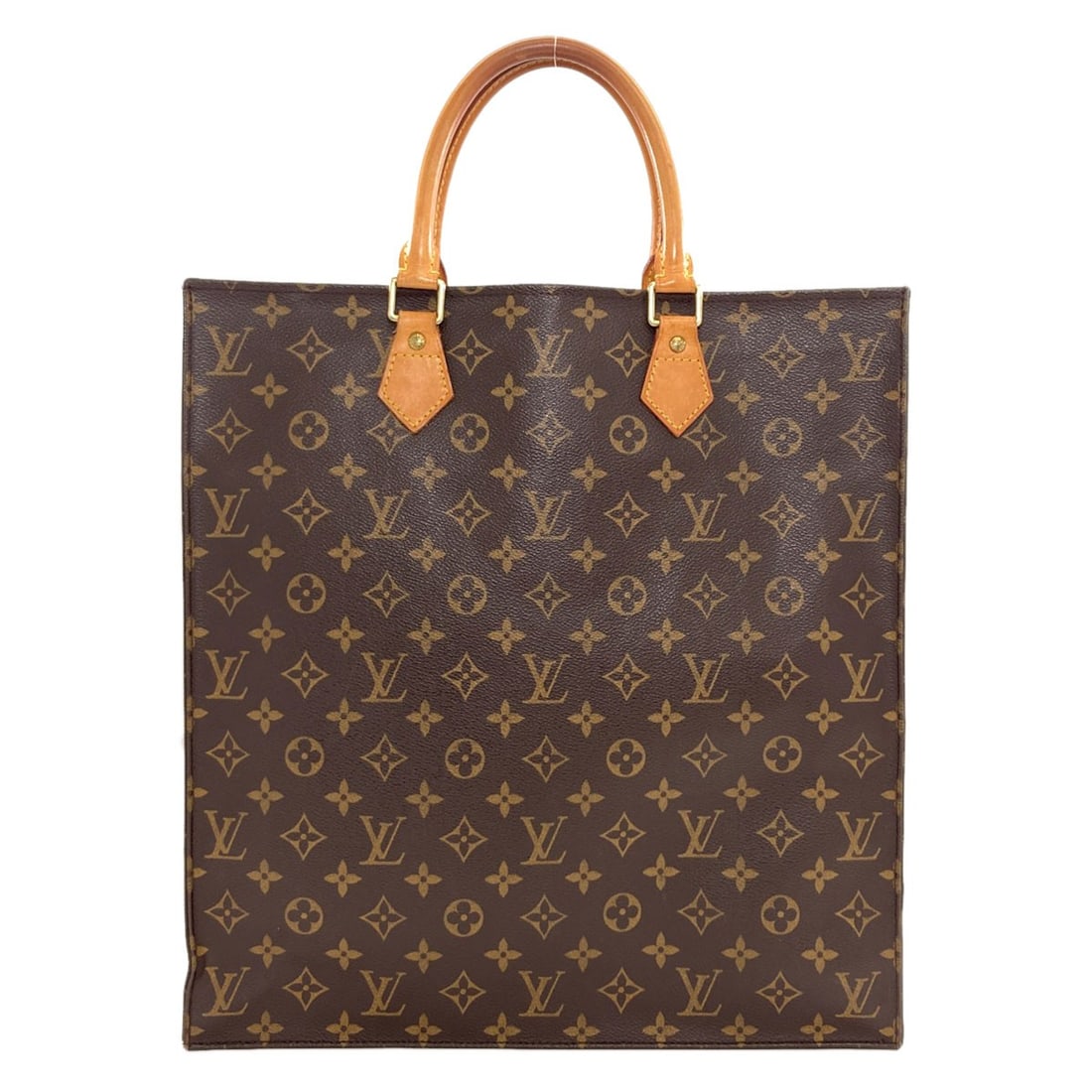 Monogram Canvas Tote Bag M51140 Louis Vuitton Sac: Monogram Canvas Tote Bag M51140 Louis Vuitton Sac Monogram canvas tote bag with a classic brown color and signature monogram pattern. This 15.0 inch tall, 14.0 inch wide, and 3.5 inch deep bag