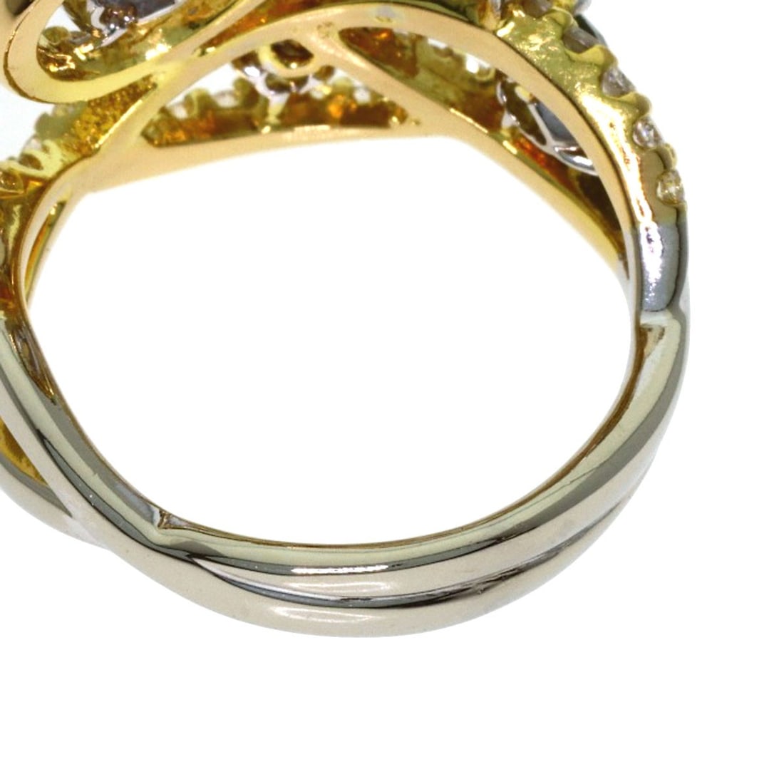 Stone Diamond Multi Colored Queen Ring Gold - 8