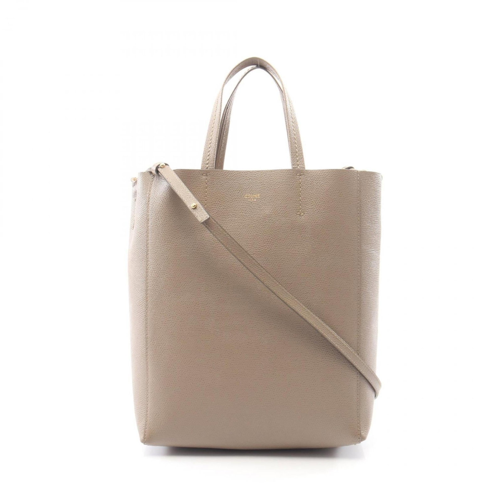 Handbag Tote Bag Leather Celine: Handbag Tote Bag Leather Celine Beige leather Celine handbag tote bag with classic design and timeless elegance. Made from high-quality leather, this bag features a 28cm x 23cm x 10cm size and a simpl