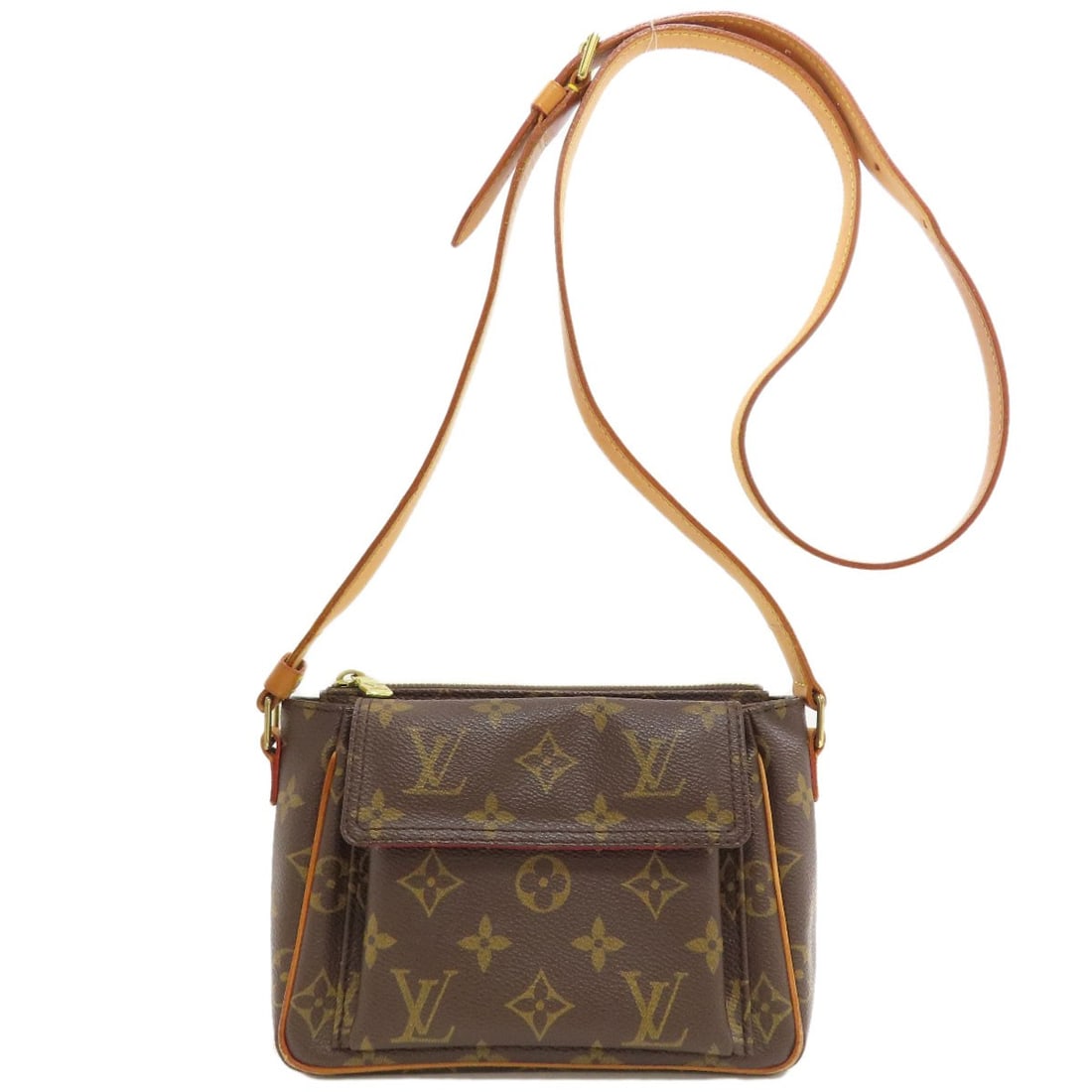 M51165 Viva Cite Pm Shoulder Bag Monogram Canvas: M51165 Viva Cite Pm Shoulder Bag Monogram Canvas Monogram canvas exterior adds a touch of timeless elegance to this brown shoulder bag. With a zip closure and dimensions of 5.1 inches tall and 3.5