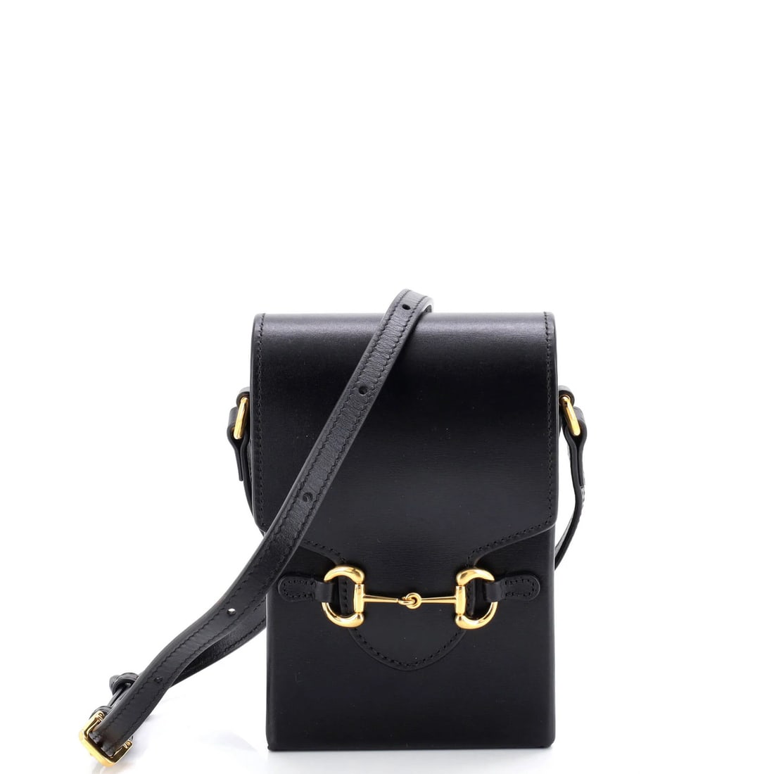 Mini Leather Gucci Horsebit 1955 Crossbody Bag: Mini Leather Gucci Horsebit 1955 Crossbody Bag Mini Leather Gucci Horsebit 1955 Crossbody Bag in Black. This classic crossbody bag features Gucci's iconic Horsebit 1955 style, with a sleek black