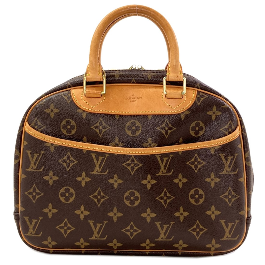 Louis Vuitton M42228 Trueville Tote Bag Monogram Canvas: Louis Vuitton M42228 Trueville Tote Bag Monogram Canvas Brown Monogram Canvas Tote Bag from LOUIS VUITTON, featuring a classic Trueville design with a signature zip closure, measuring 9.1 inches in he