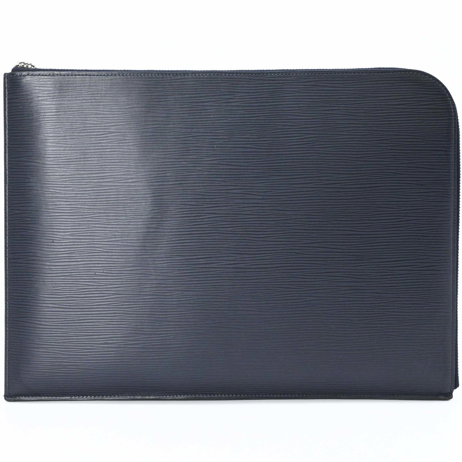 Louis Vuitton Pochette Leather Epi Clutch: Louis Vuitton Pochette Leather Epi Clutch Item Specifics: Brand: Louis Vuitton Type: Clutch bag, Pochette Material: Epi leather Color: Navy Gender: Men Size (HxWxD): 25cm x 35cm x 1.5cm / 9.84'' x 13.