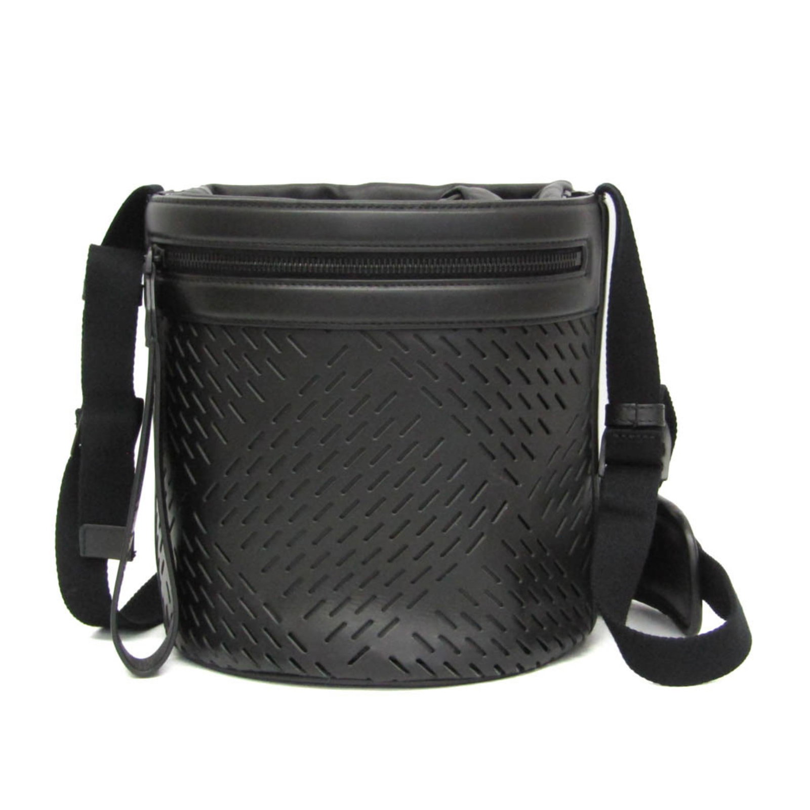 Bottega Veneta Shoulder Bag Leather: Bottega Veneta Shoulder Bag Leather Black Bottega Veneta Leather Shoulder Bag with Adjustable Strap, Inner Open Pocket, and Zipper Outer Pocket. This sleek 578544 Drawstring Bucket Bag features a