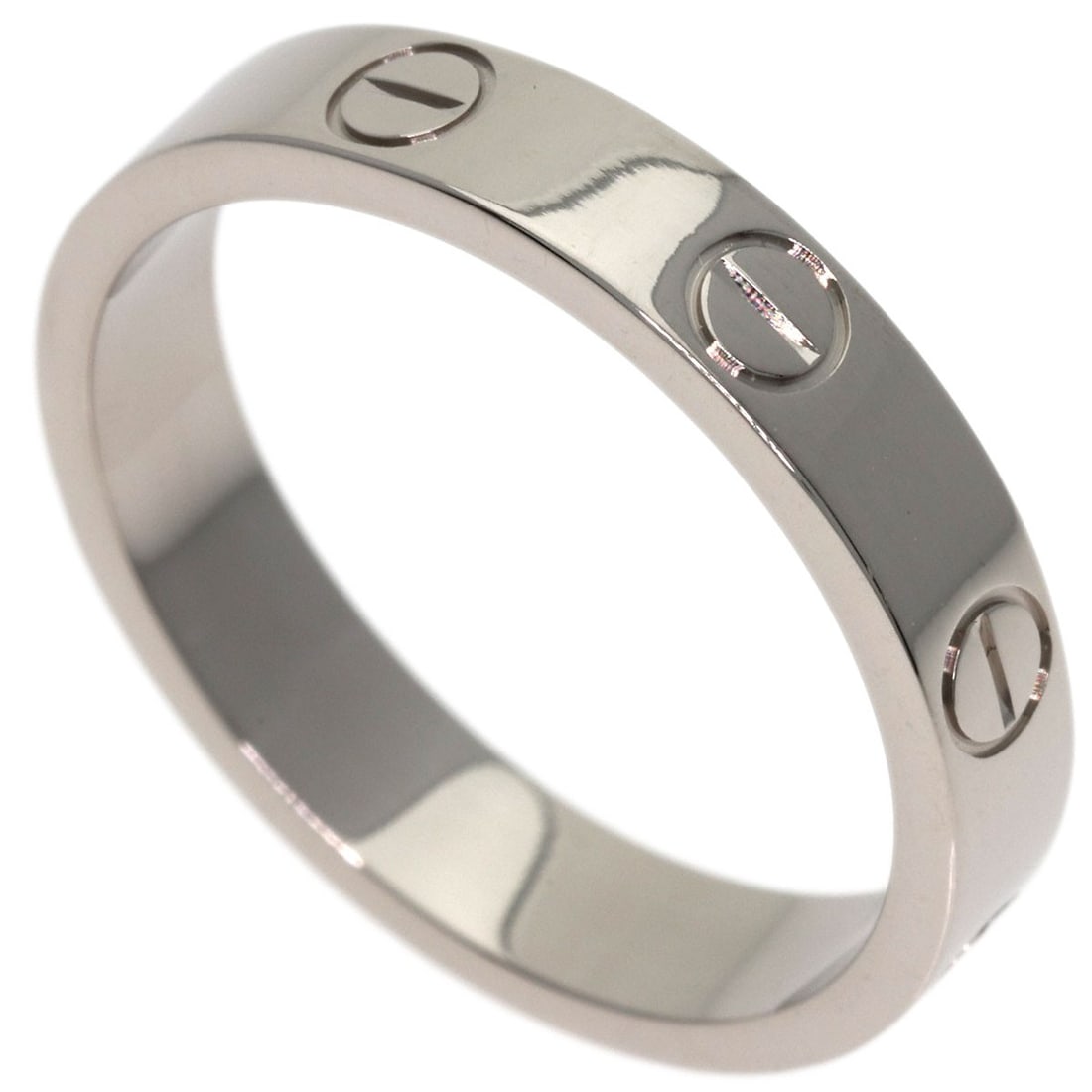 Cartier Love Ring #52 Ring K18 White Gold: Cartier Love Ring #52 Ring K18 White Gold Cartier Love Ring #52 features a sleek design with K18 White Gold material, showcasing a silver metal exterior. This ring is available in size 6.25(US) and