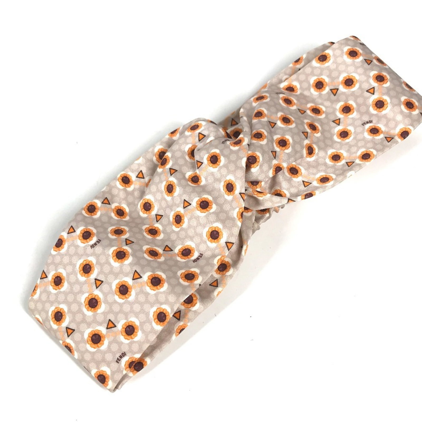 Headband by Fendi: Headband by Fendi Gray and Orange Fendi Headband. Made from a combination of materials, this headband measures 27cm x 10.62'' and features a unique color combination. The headband is an official