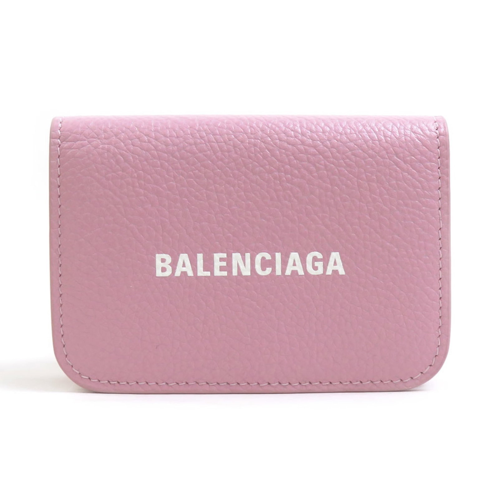 Balenciaga Wallet (Tri-Fold) Leather: Balenciaga Wallet (Tri-Fold) Leather Tri-fold leather wallet from Balenciaga, crafted in Italy with a distinctive pink hue. Measuring 6.5cm x 9.4cm x 3cm, this wallet features a classic tri-fold