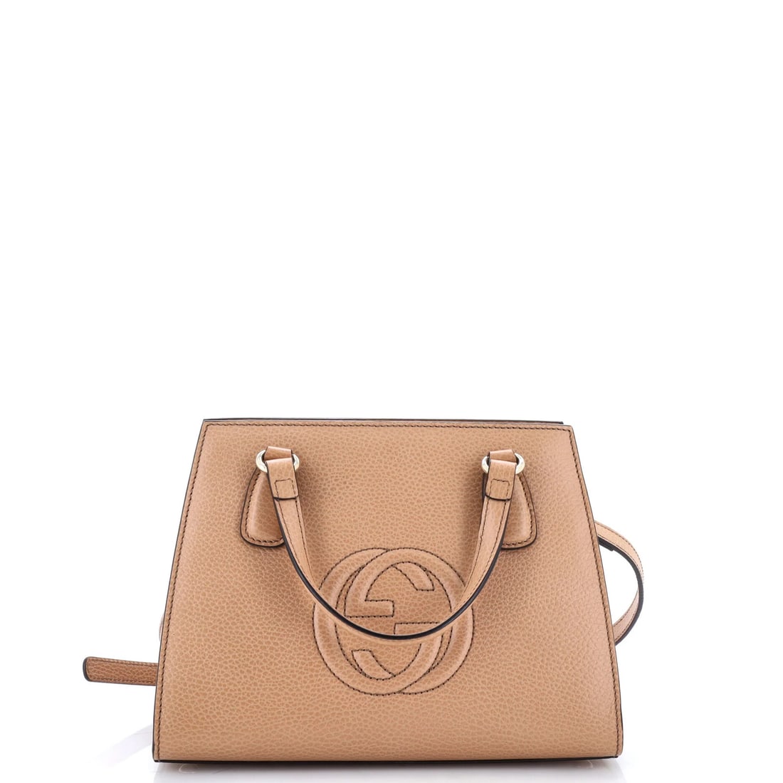 Soho Convertible Leather Satchel Top Handle Gucci Small: Soho Convertible Leather Satchel Top Handle Gucci Small The Gucci Soho Convertible Leather Satchel Top Handle Small is a stylish and versatile accessory, featuring a neutral exterior with a