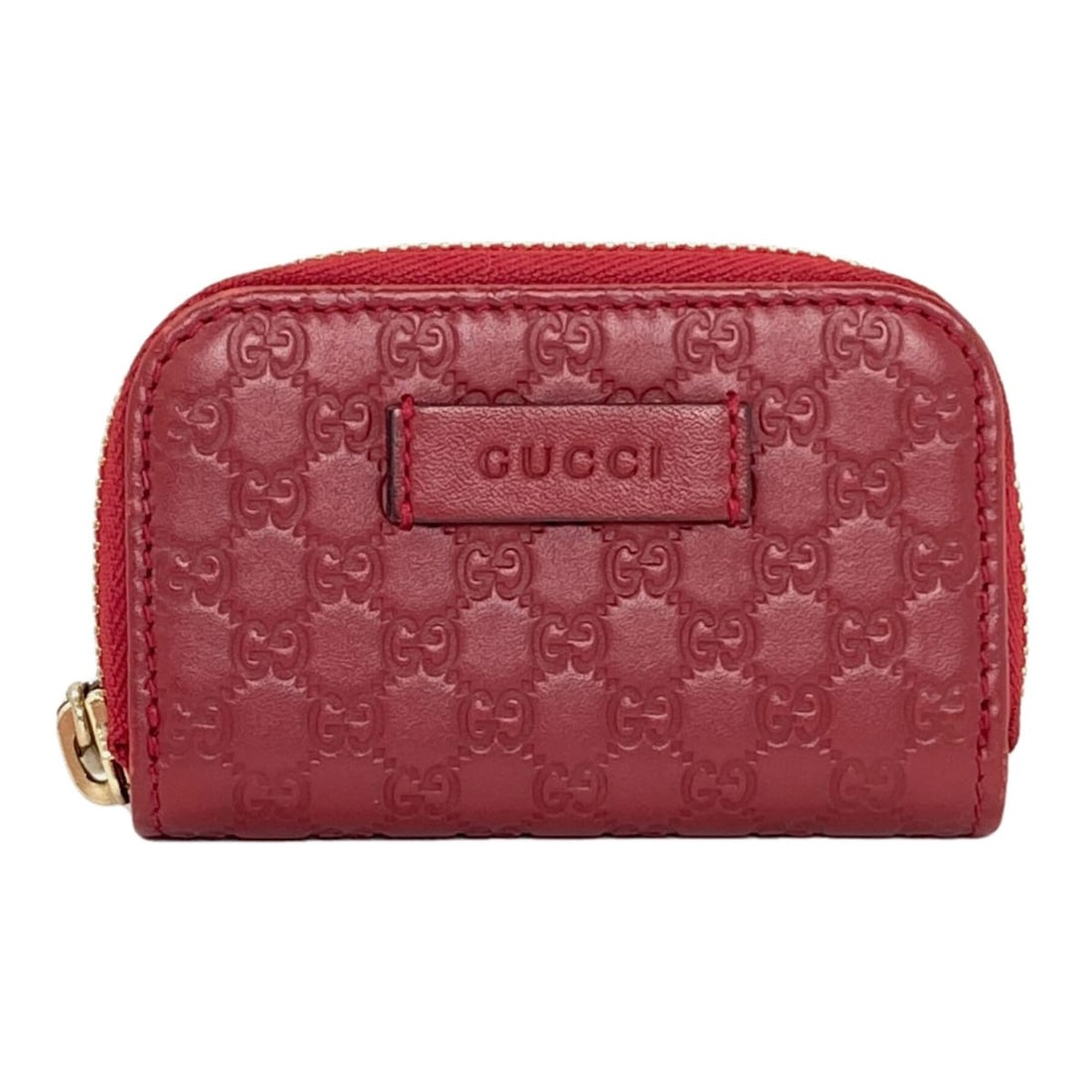 Gucci 449896 Outlet Gg Signature Micro Shima Coin Purse Leather: Gucci 449896 Outlet Gg Signature Micro Shima Coin Purse Leather Red leather coin purse with a signature from the artist, featuring a bold and eye-catching design. Made from high-quality leather, this