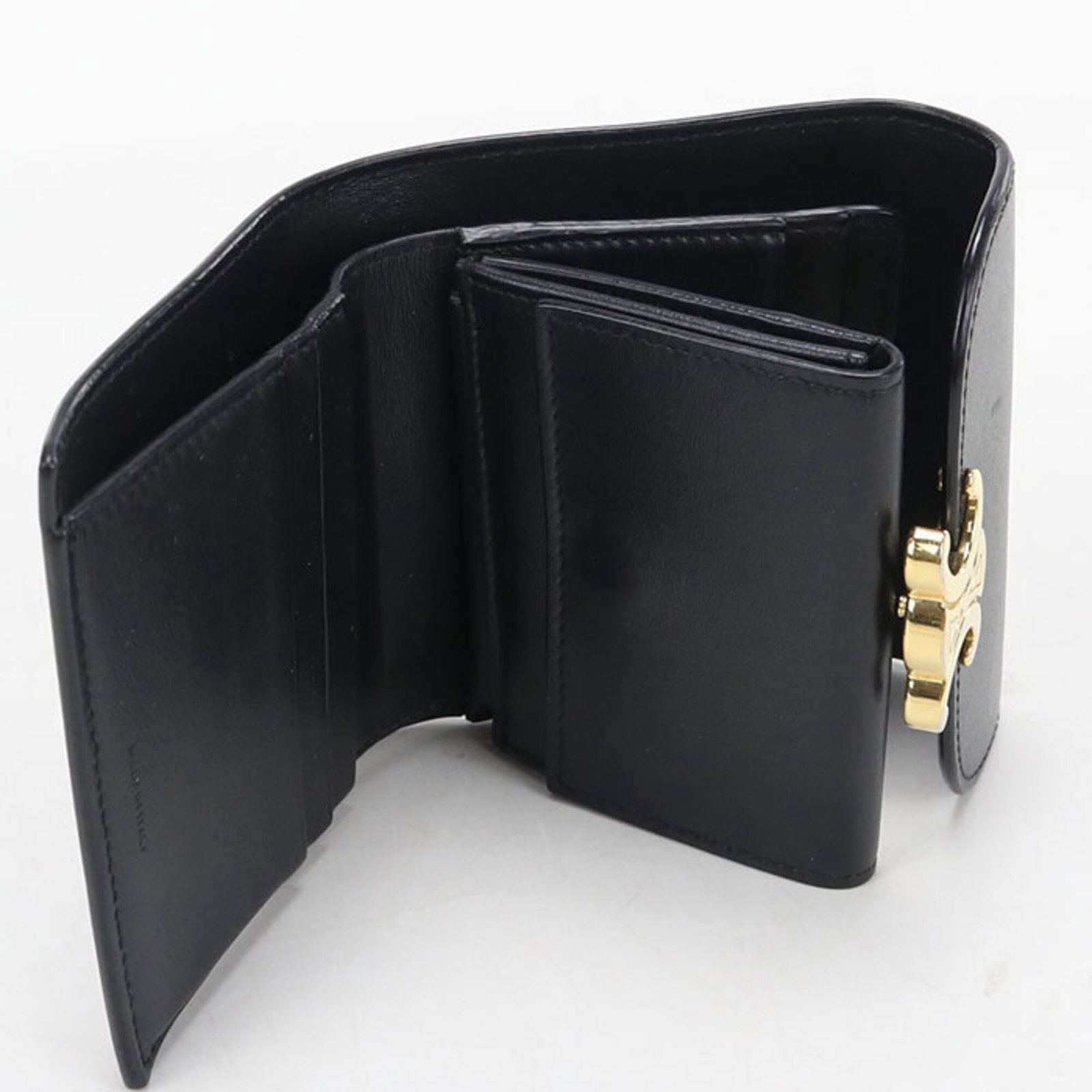 Celine Leather Wallet Fold - 3