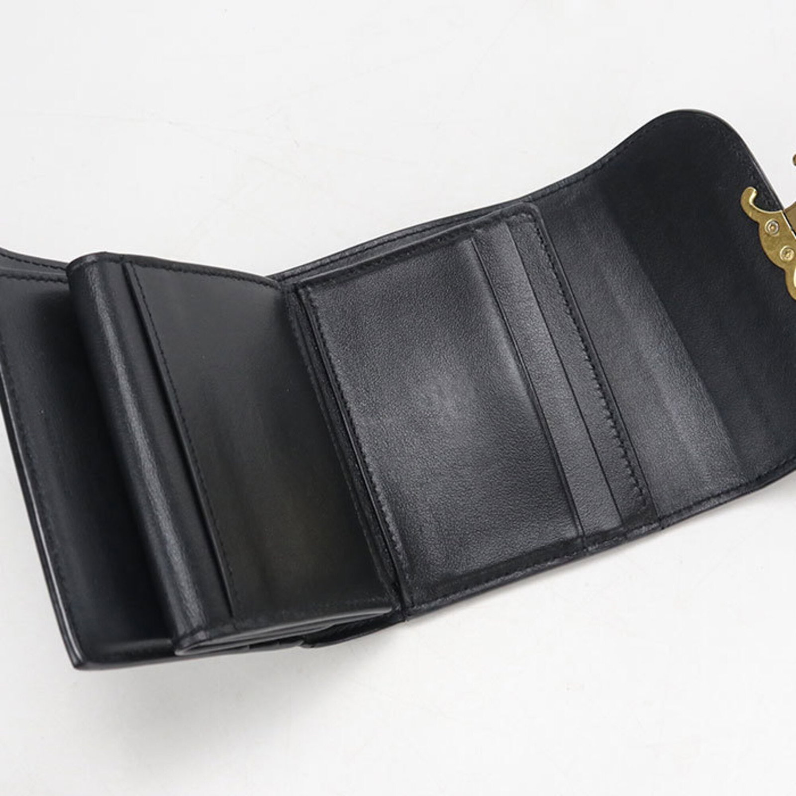 Celine Leather Wallet Fold - 5