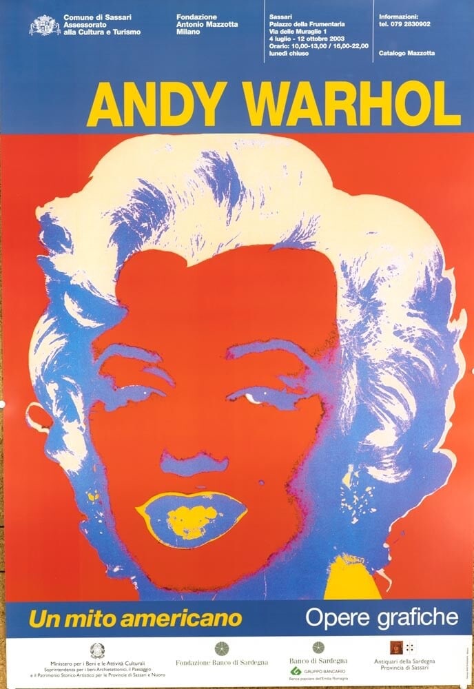 Andy Warholun Mito Americano Marilyn Vintage Pop Art Poster Italy (1 of 1)