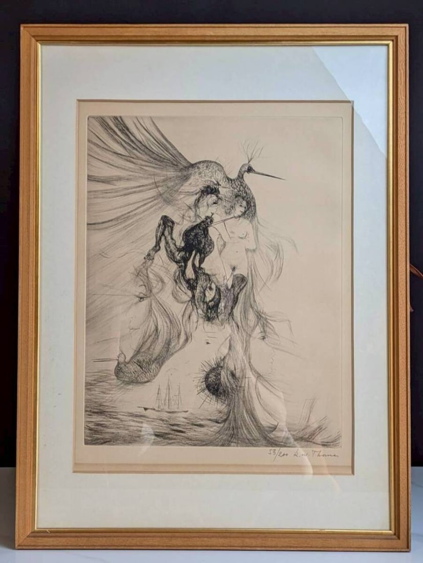 William Ren Thomas Bird Woman Lithograph Surreal French Art Signed 53/ 200: William Ren Thomas Bird Woman Lithograph Surreal French Art Signed 53/ 200 Item Specifics: Artist: Rene William Thomas Unit Of Sale: Single Piece Signed By: Rene William Thomas Image Orientation: Port