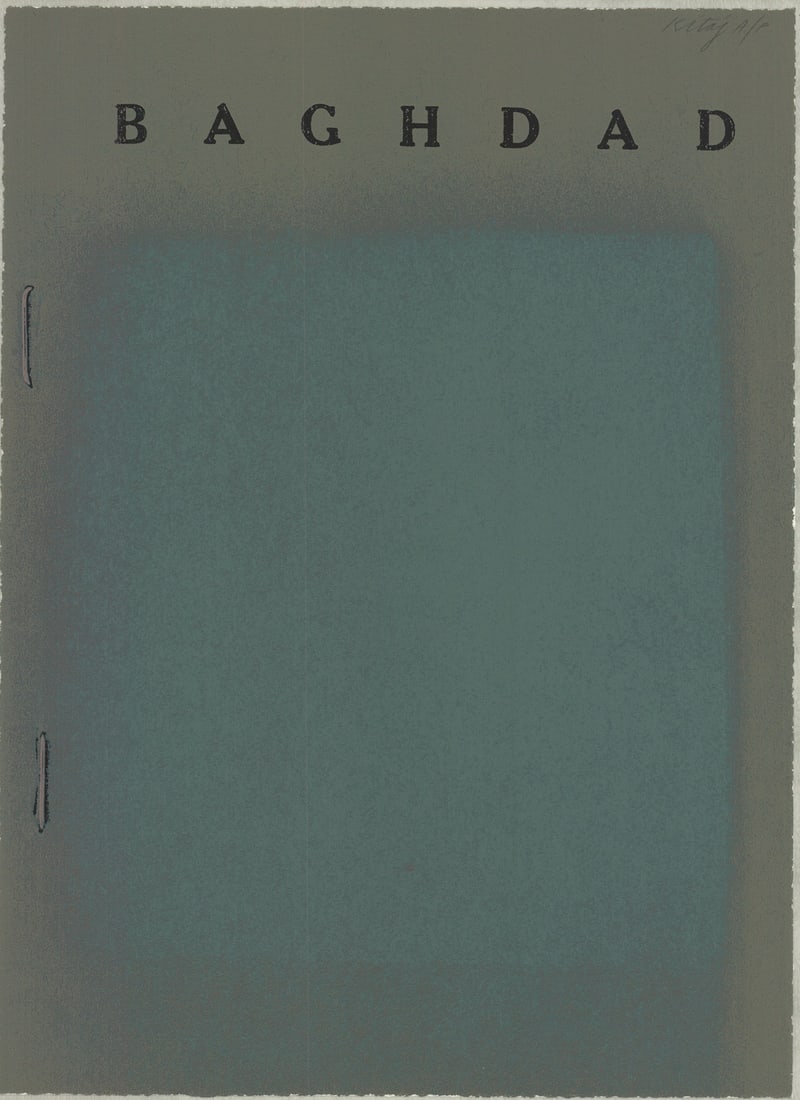 Contemporary Serigraph Signed 20 x 14.5 Gre Turquoise R B KITAJ (1 of 16)