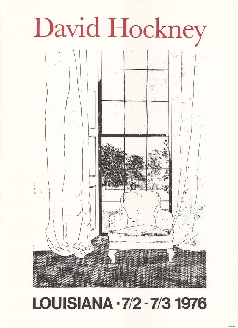 HOCKNEY DAVID Home 33.5" x 21.25" Lithograph Pop 1976 Grimm's Fairy Tales (1 of 4)